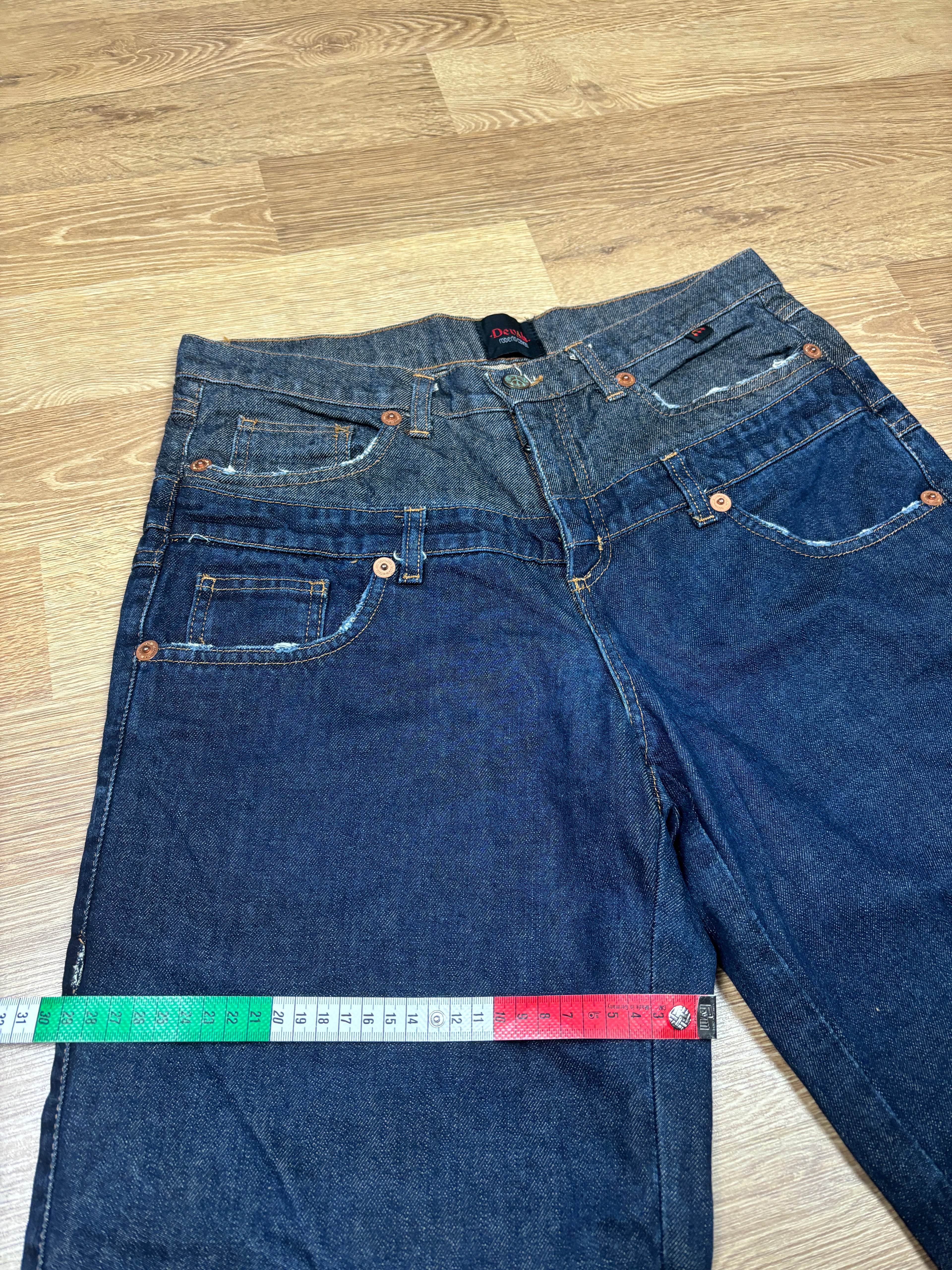 Pantalones vaqueros Roberto Cavalli “Devils” de doble cintura, 2004