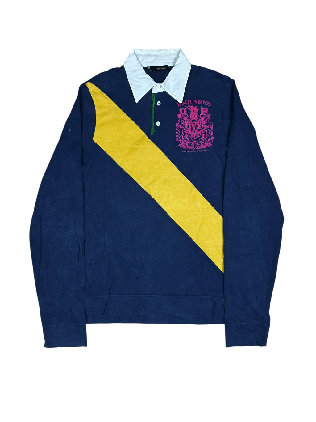 2000s Dsquared2 Crest Long Sleeve Polo