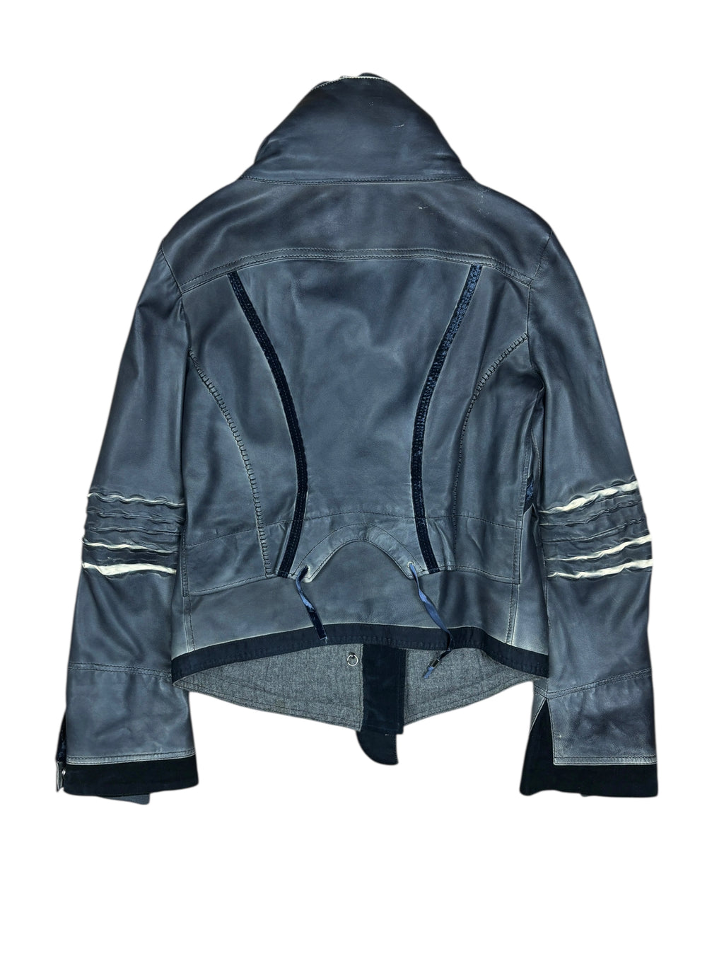 2000s Marithé + François Girbaud Lamb Leather Bondage Strap Jacket