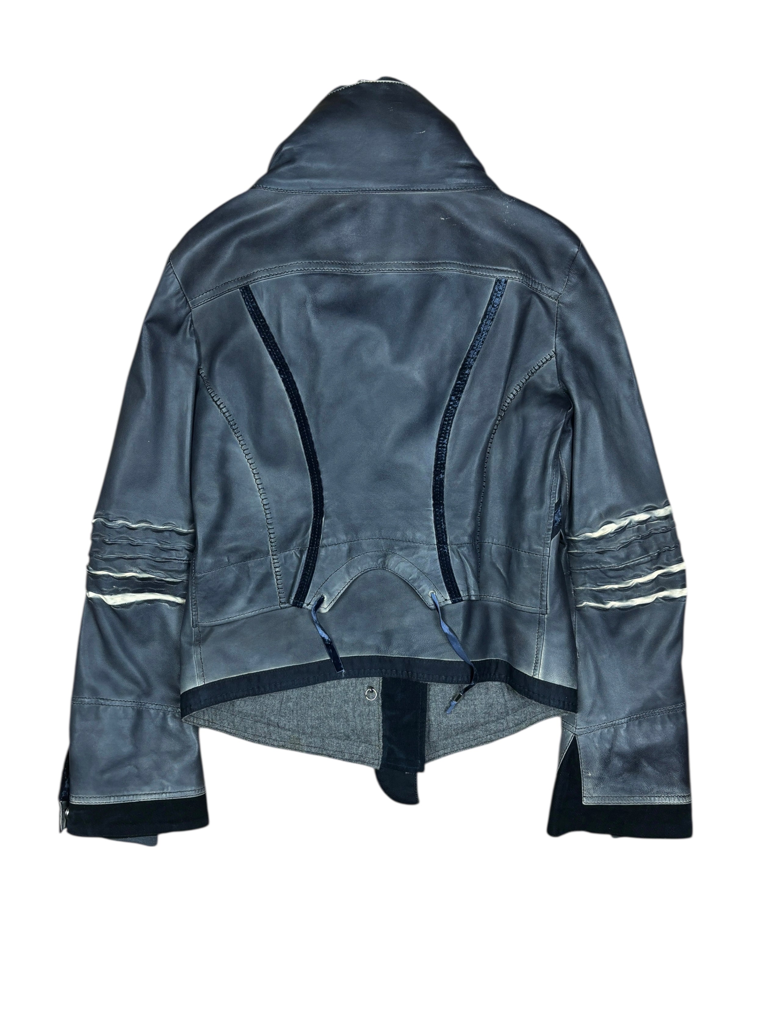 2000s Marithé + François Girbaud Lamb Leather Bondage Strap Jacket