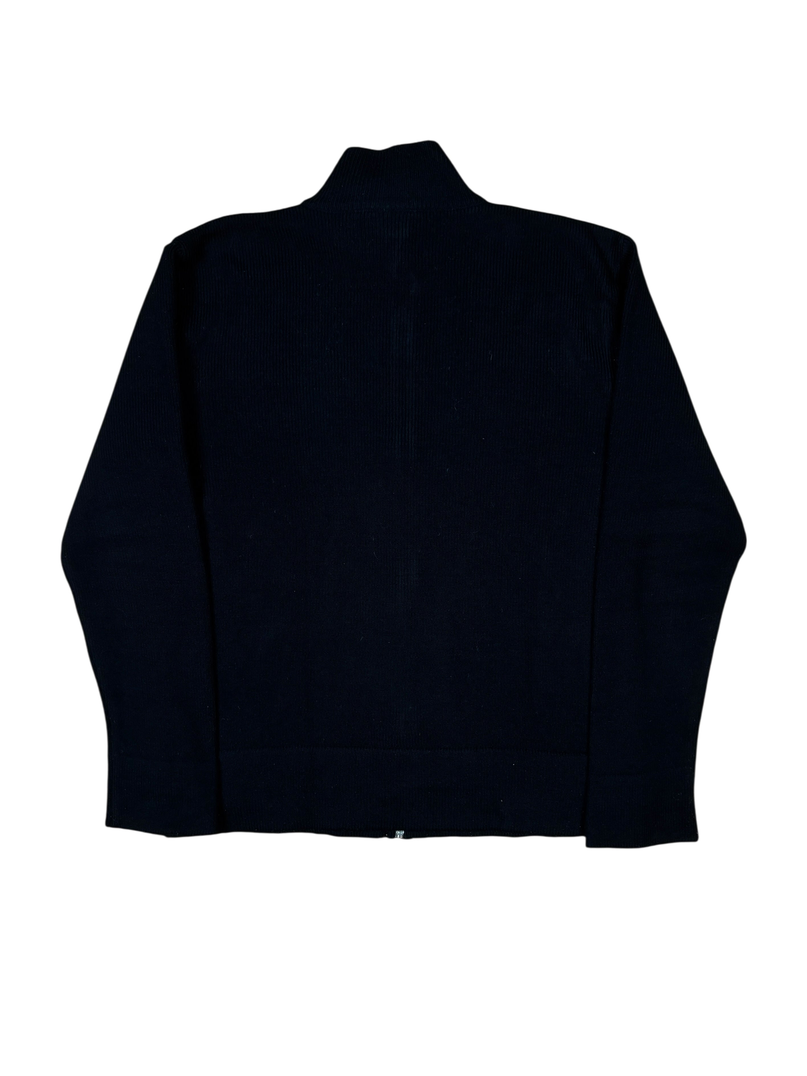 2000s Diesel Woolen Goth Logo Zip Up Knit