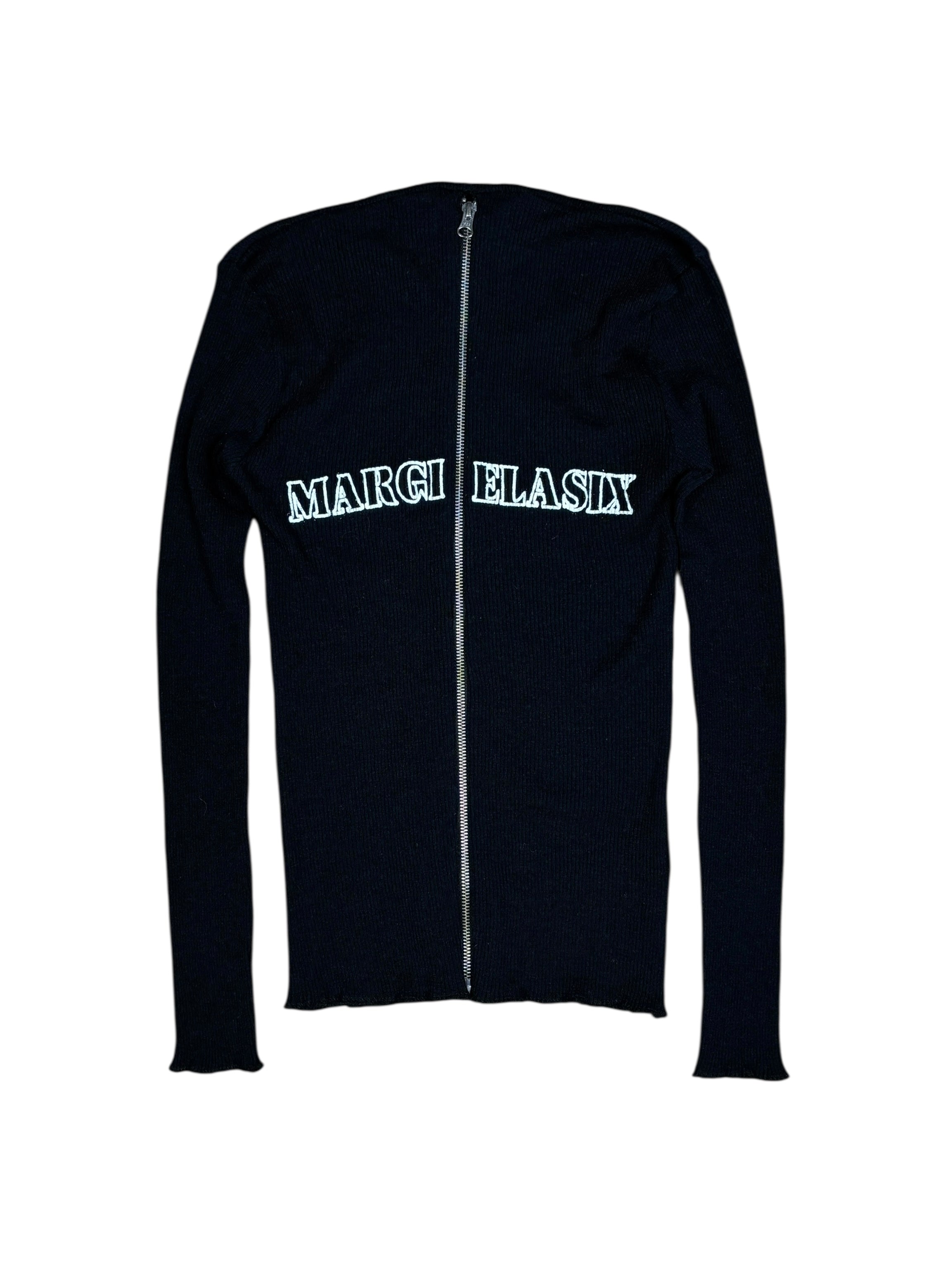 Maison Margiela MM6 Logo Zip Knit Sweater