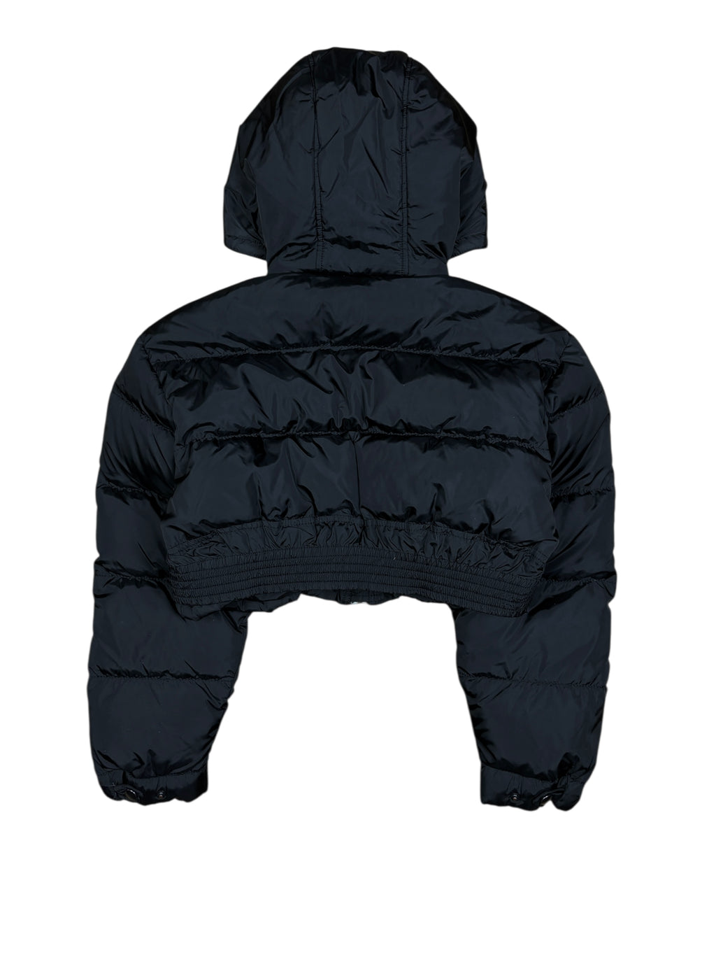 Prada Milano Cropped Down Hooded Jacket
