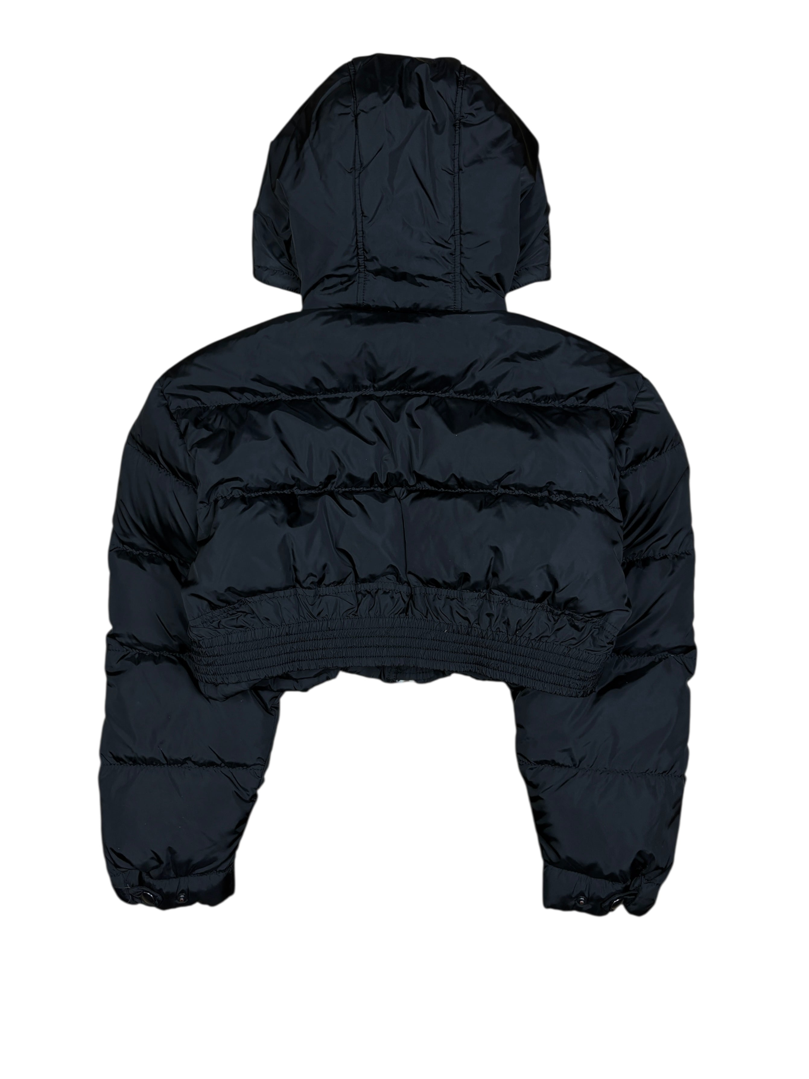 Prada Milano Cropped Down Hooded Jacket