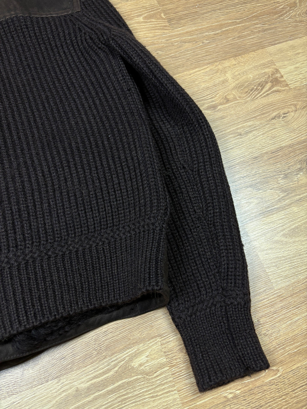 Gucci Shearling Leather & Alpaca Knit Jacket