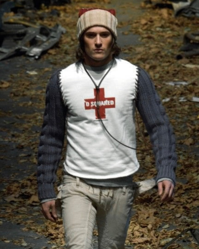 Dsquared2 AW2002 Runway Pharmaceutical Hybrid Knit Sweater