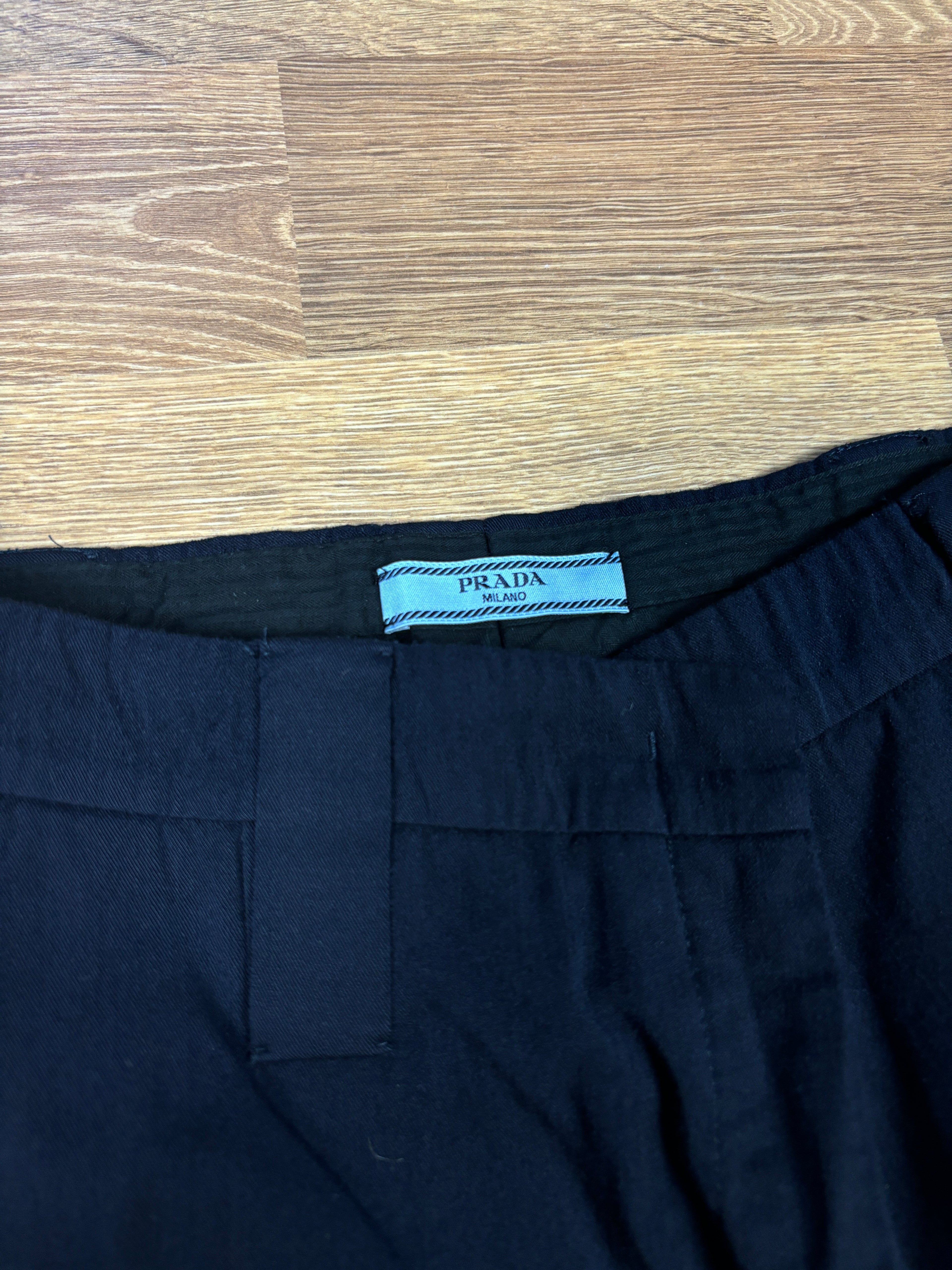 Prada Milano Navy Wide Leg Trousers