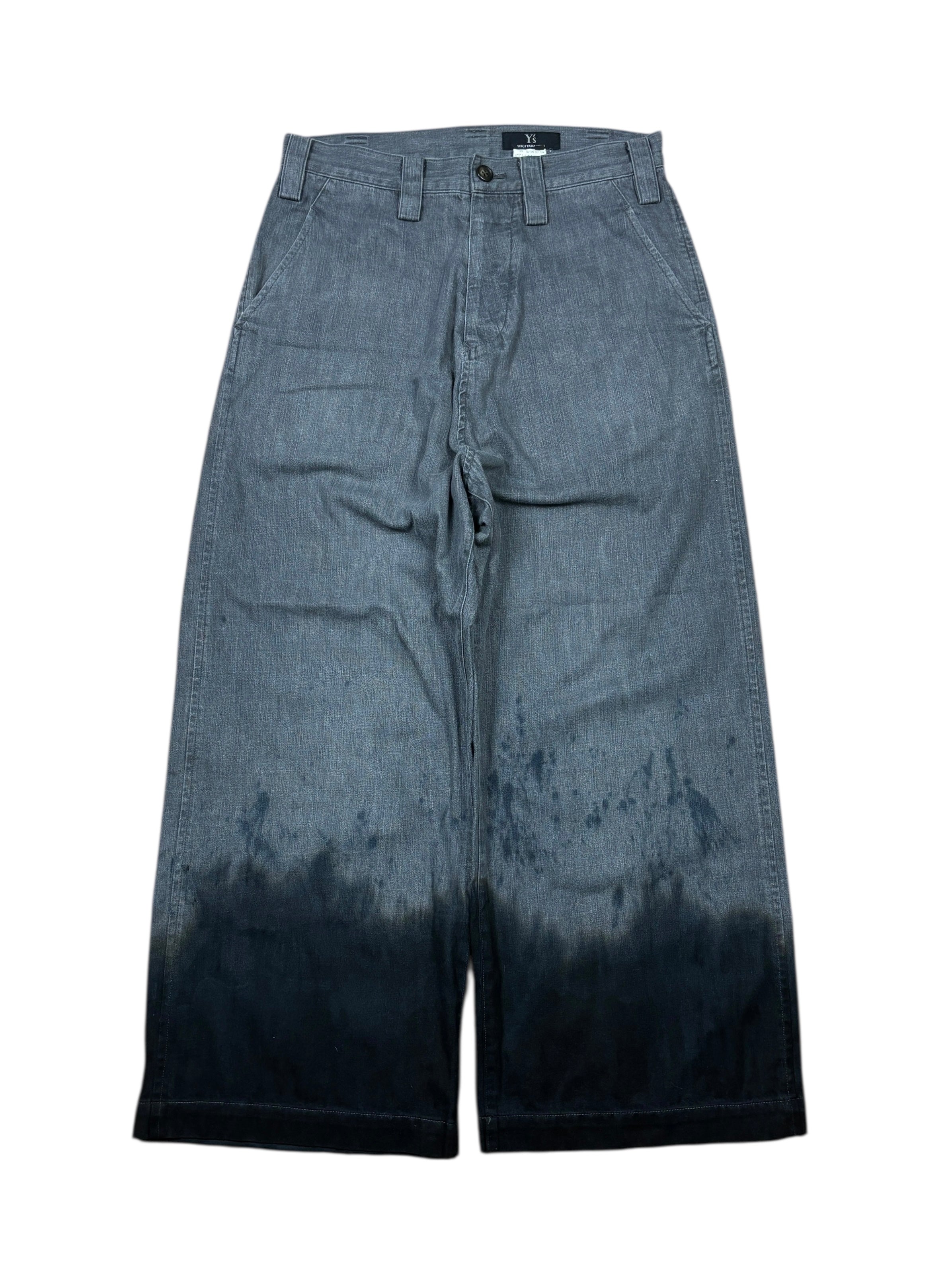 Y’s by Yohji Yamamoto Gradient Dyed Wide Leg Trousers