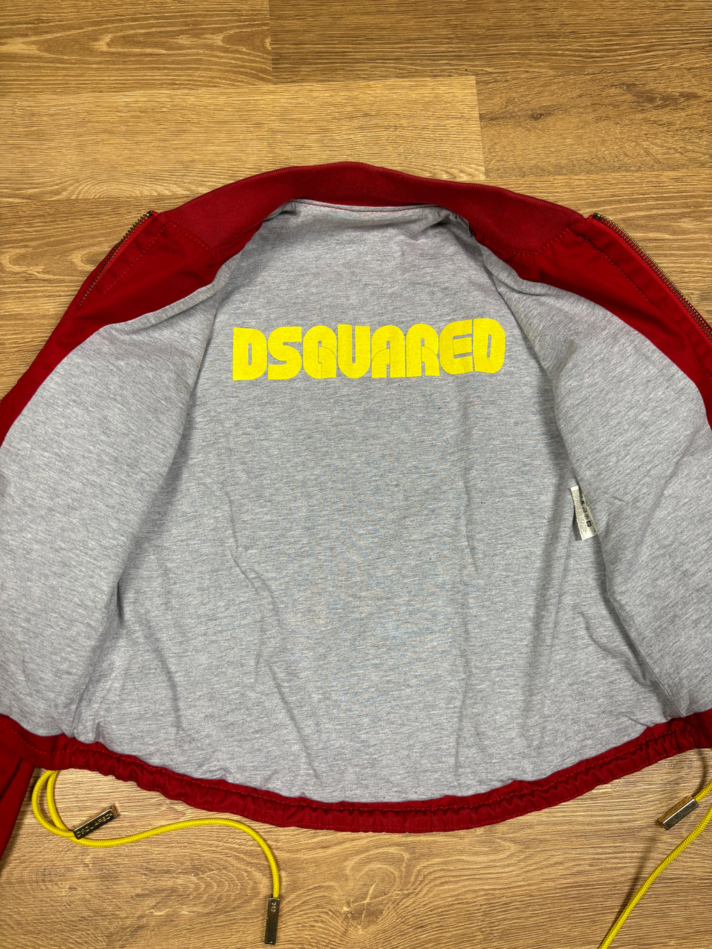 2000s Dsquared2 Red Cropped Utility Jacket