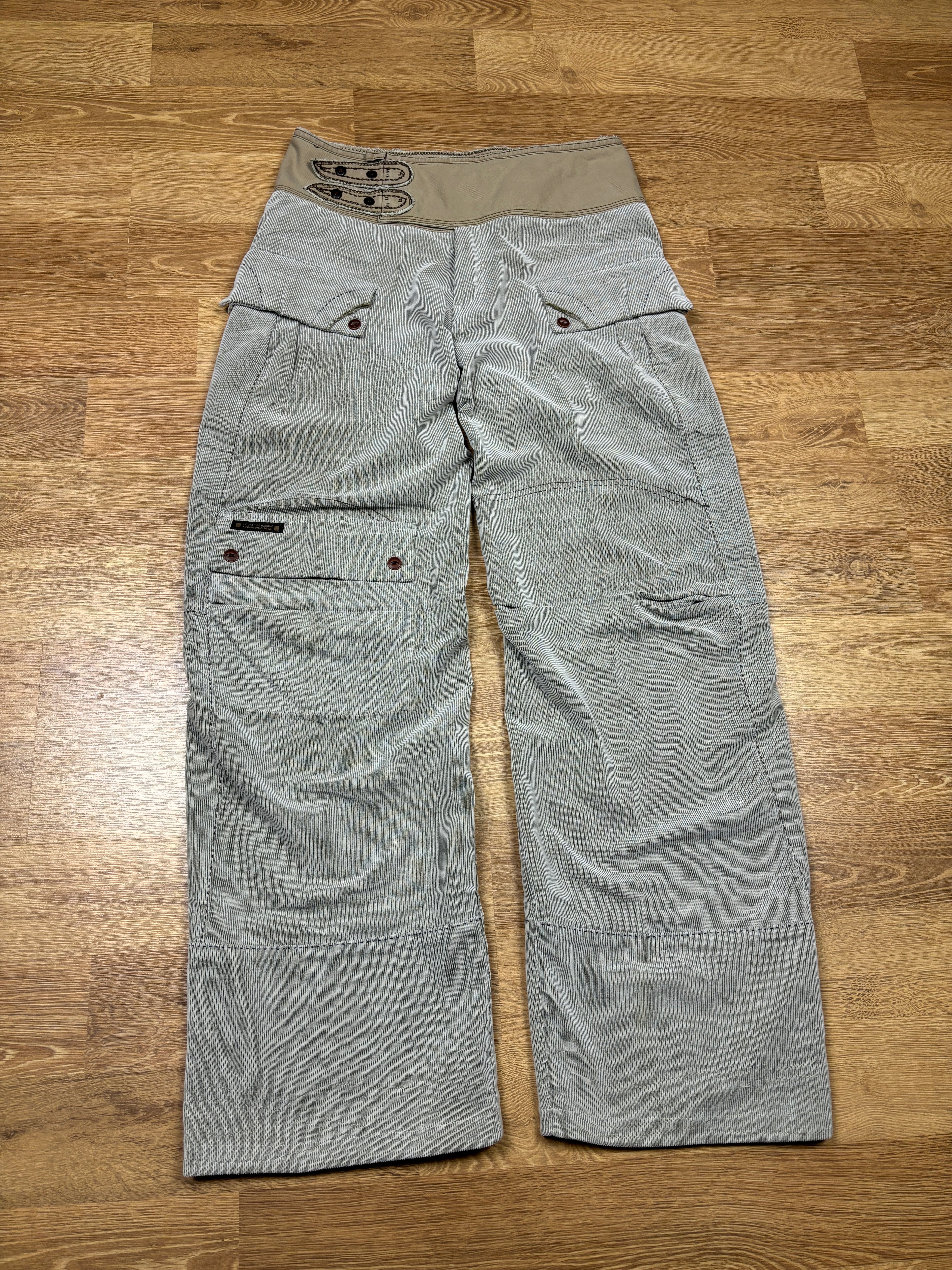 Marithé François Girbaud Wide Leg Corduroy Cargo Pants
