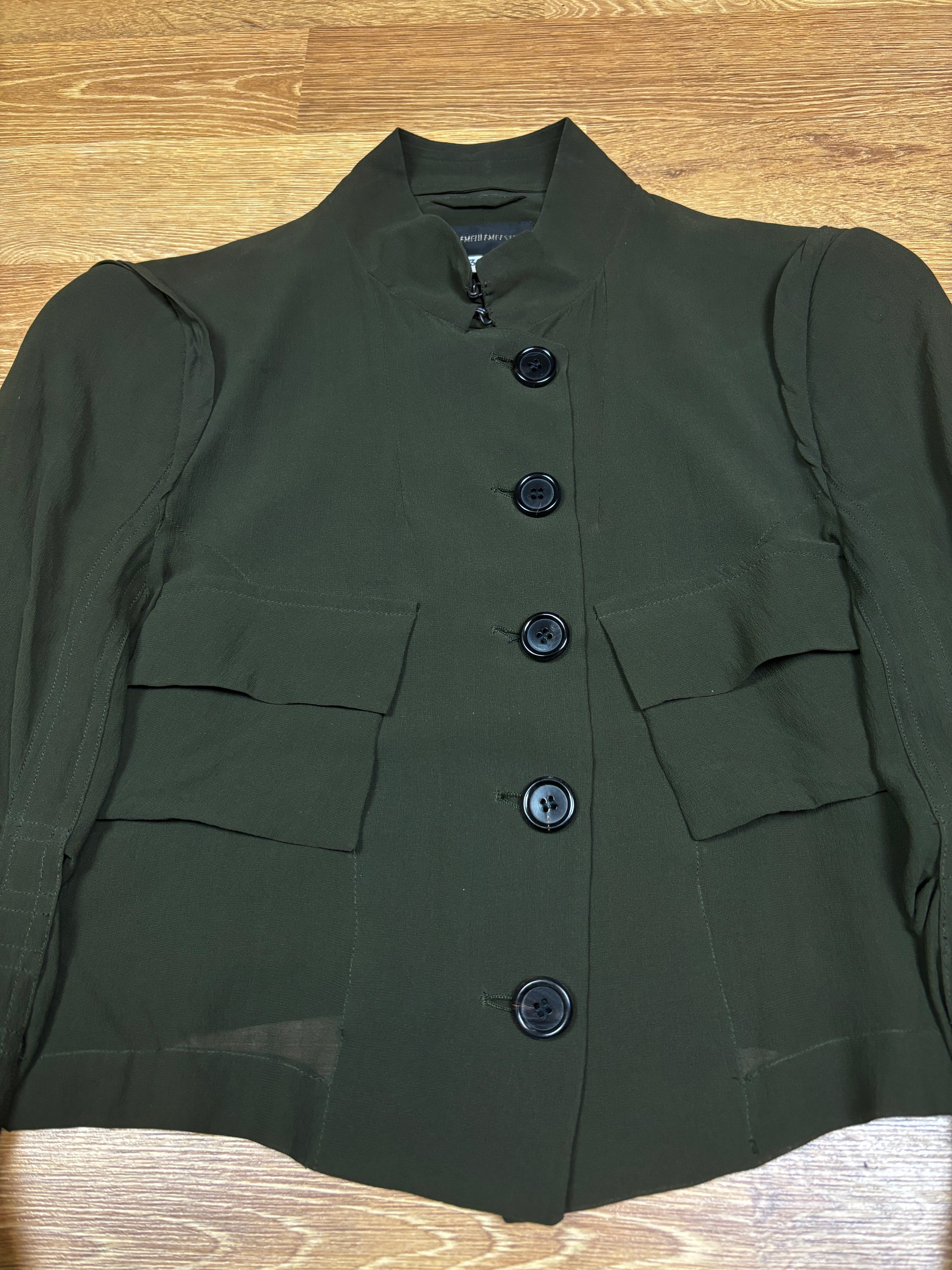 SS2003 Ann Demeulemeester Cropped Structured Button Jacket