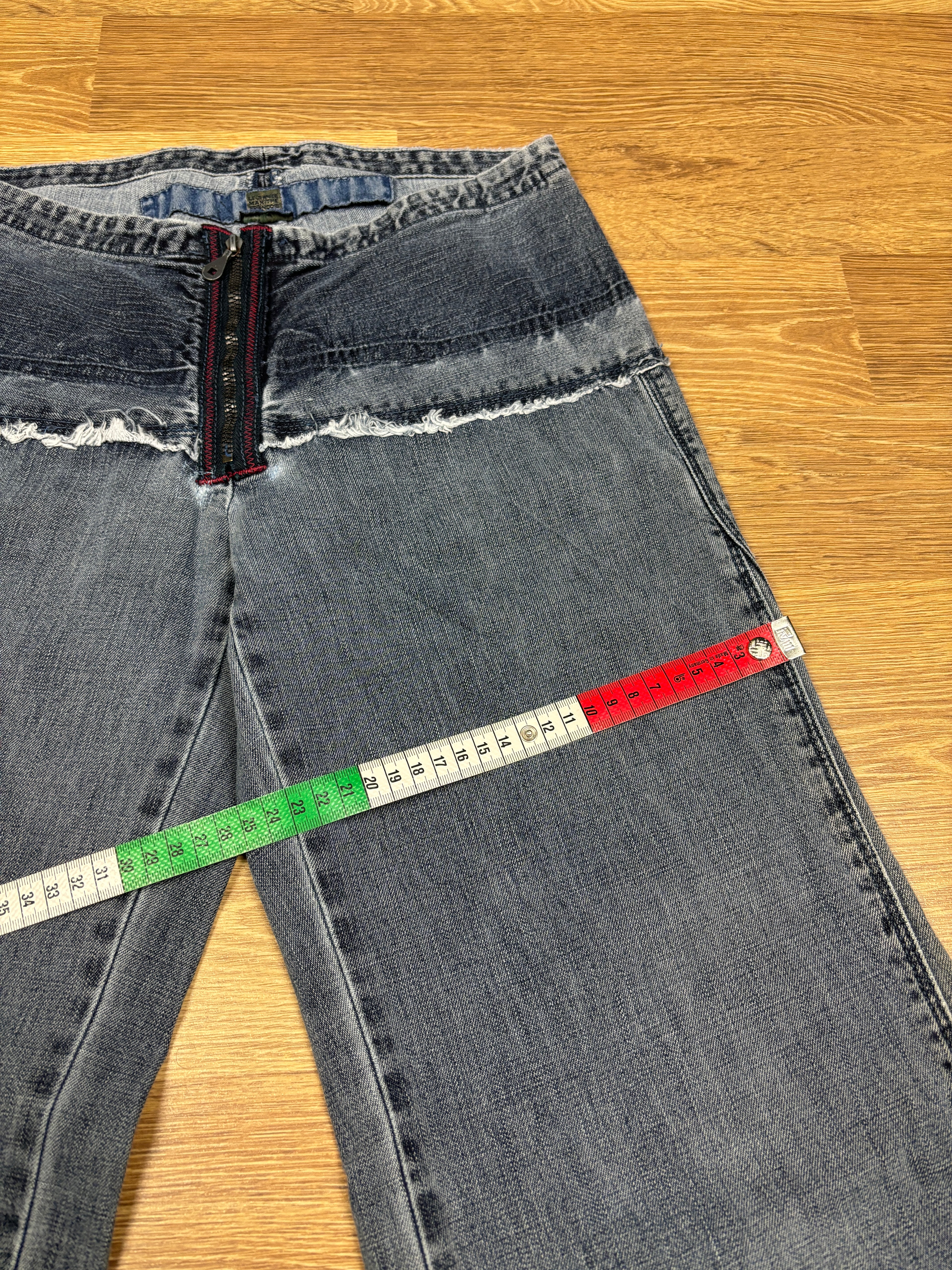 2000s Marithé François Girbaud Panelled Wide Leg Denim