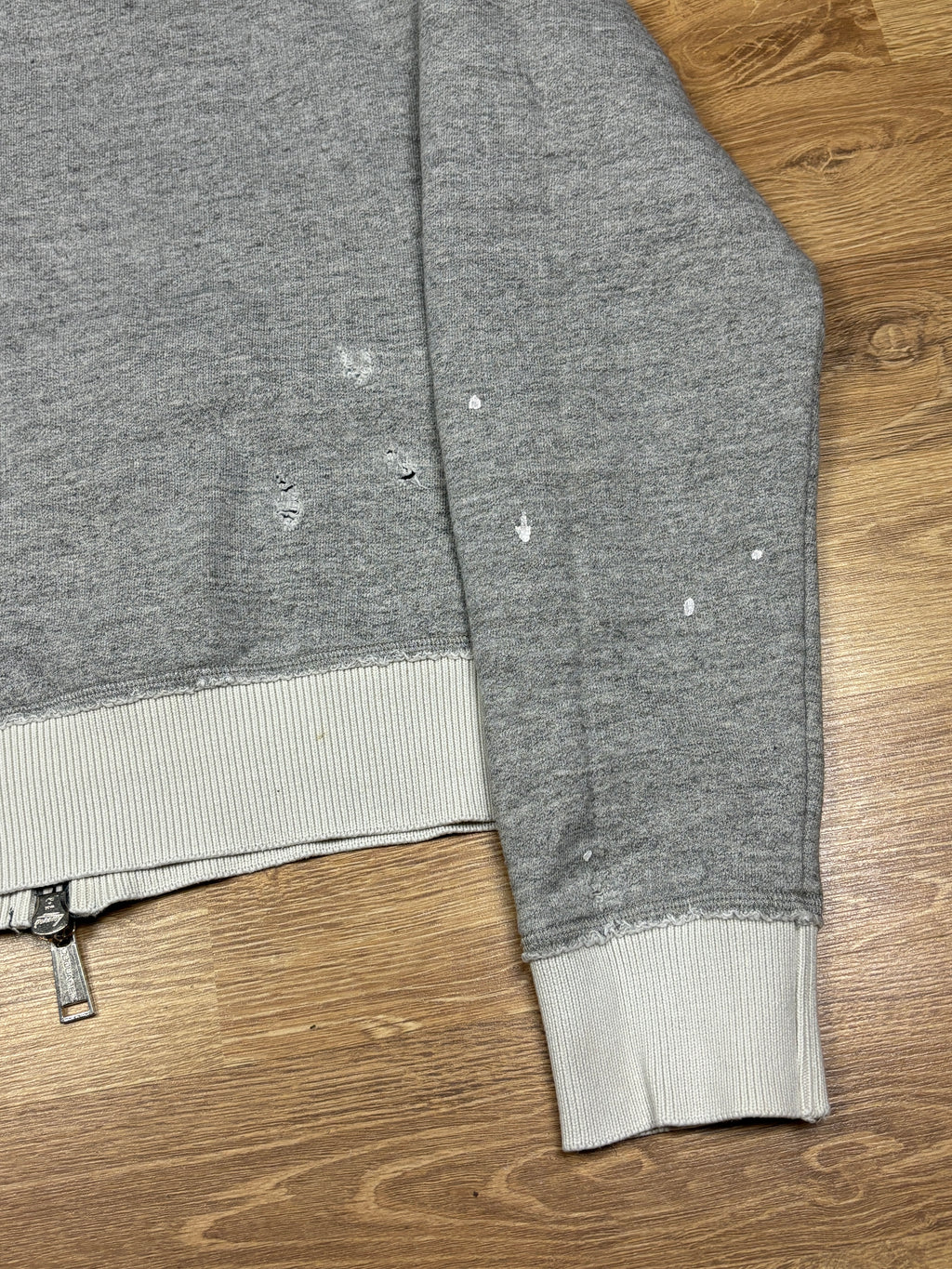 2000s Dsquared2 Distressed Full Zip Hoodie