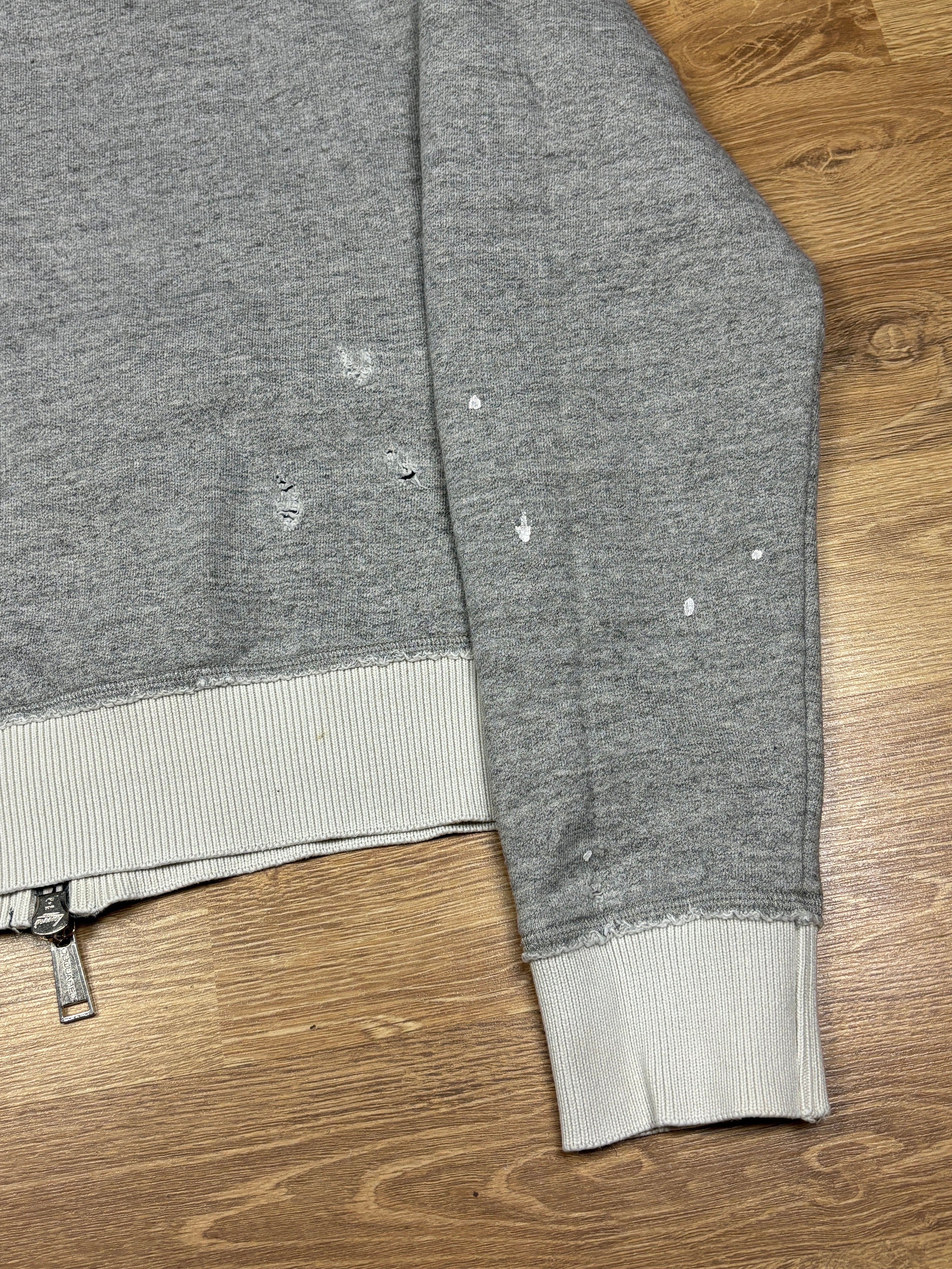 2000s Dsquared2 Distressed Full Zip Hoodie