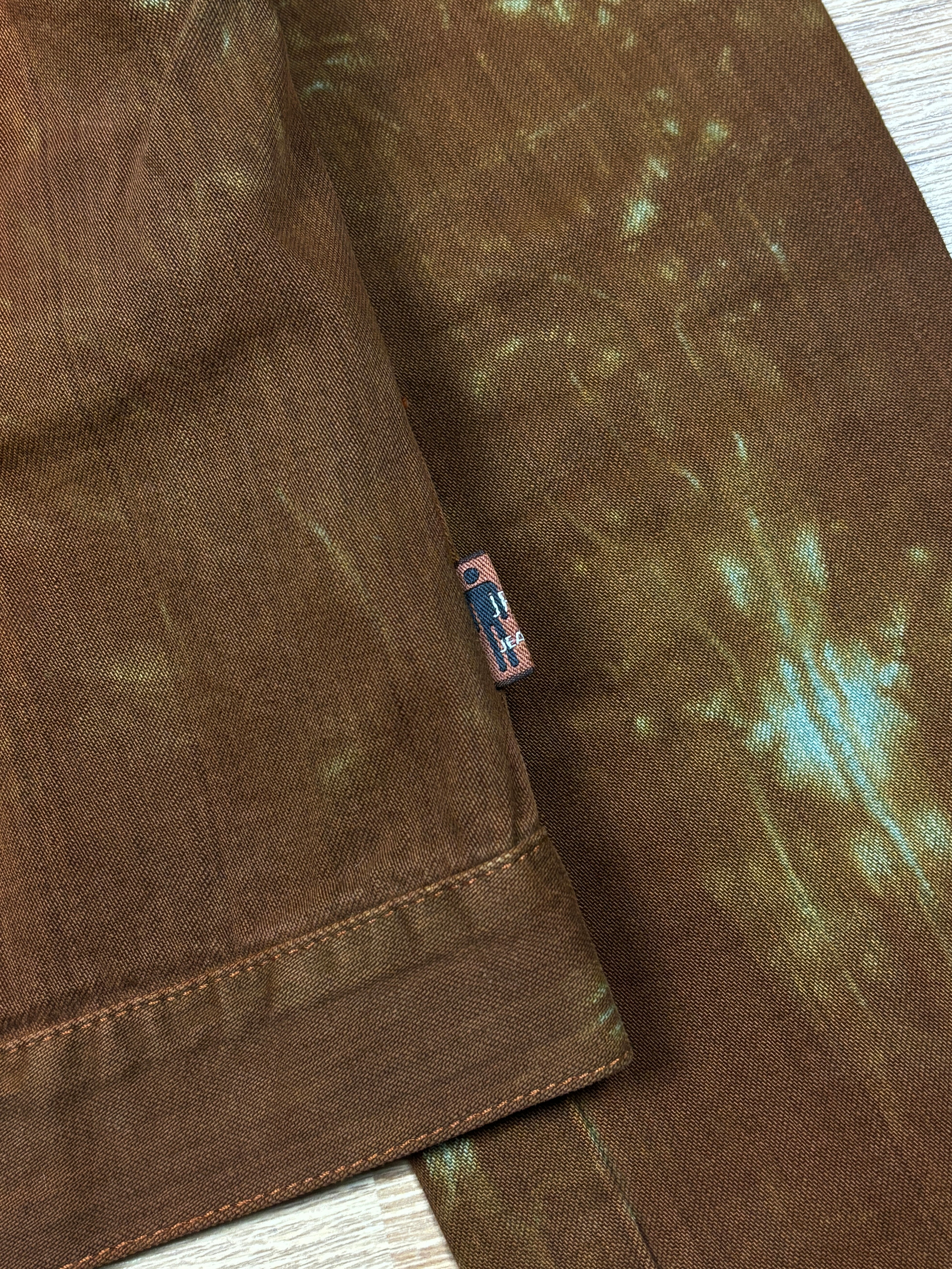 2000s Jean Paul Gaultier Flame Dyed Denim Jacket