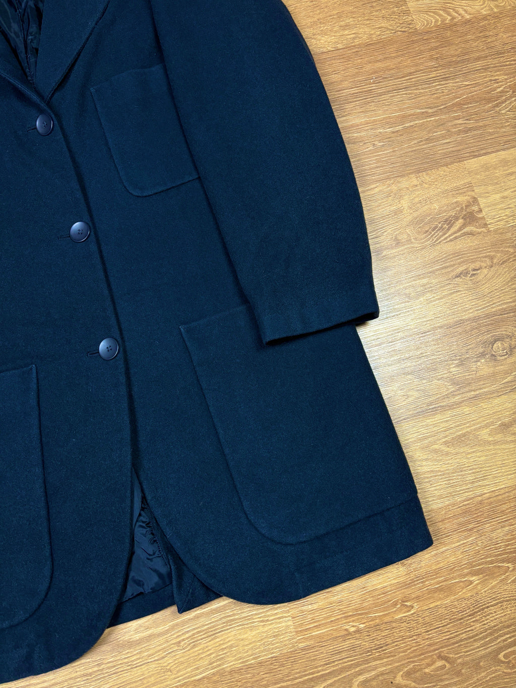 MM6 Maison Martin Margiela Navy Wool Coat