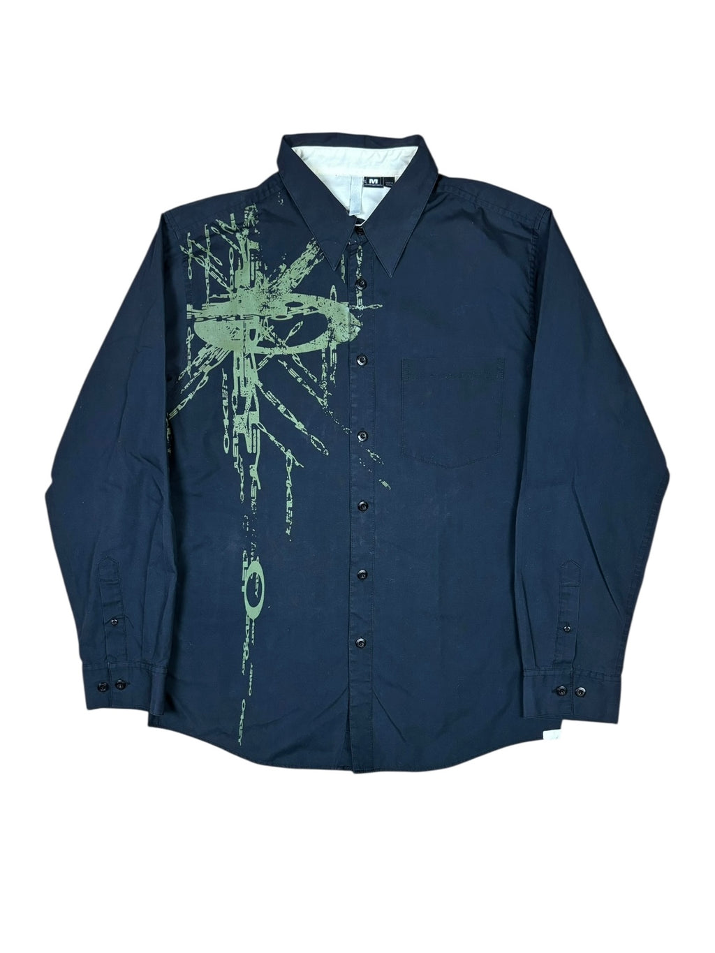 2000s Oakley Graphic Print Button-Up Shirt