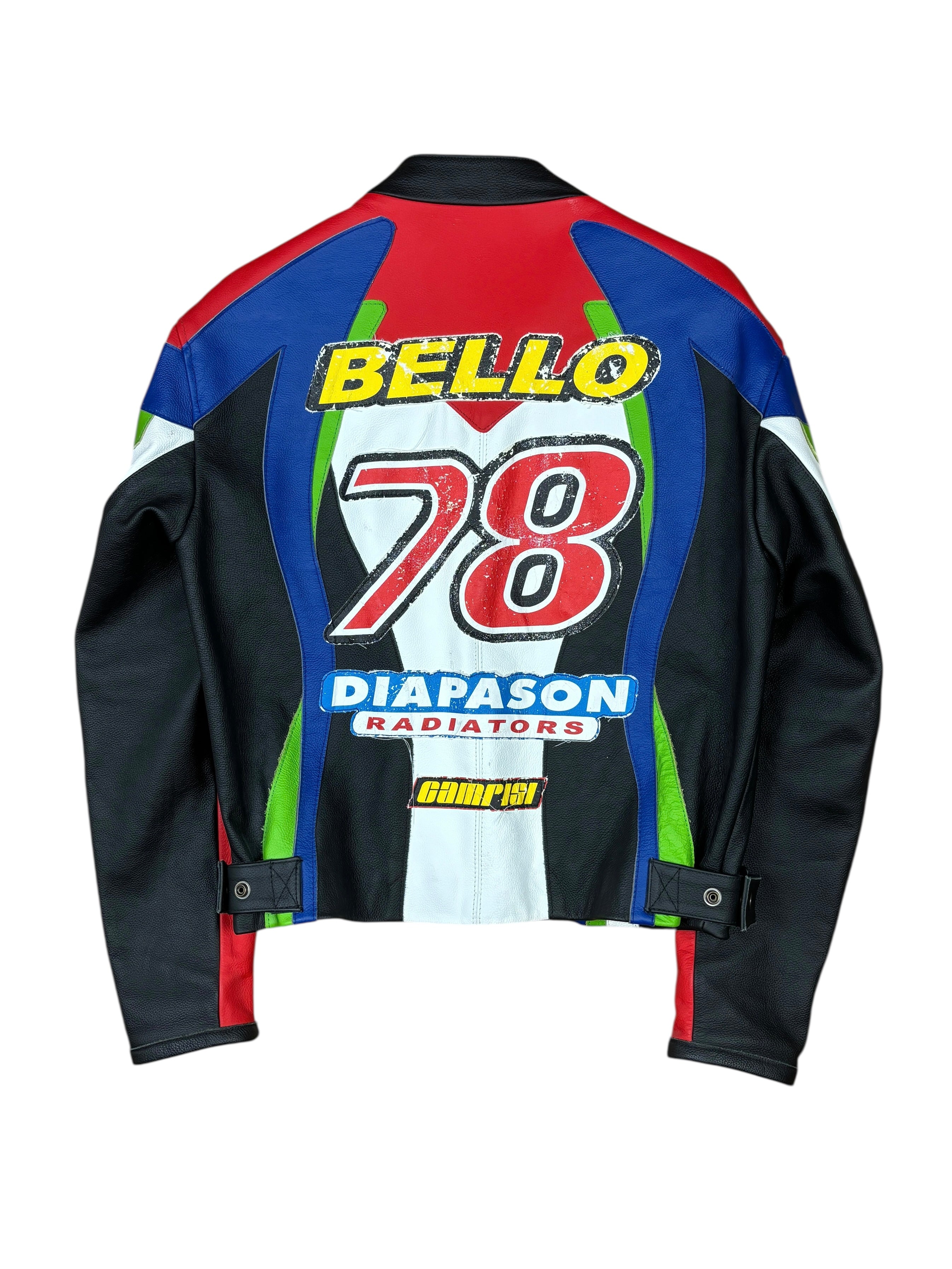 Chaqueta de cuero para motociclista de pasarela Dolce & Gabbana SS2002