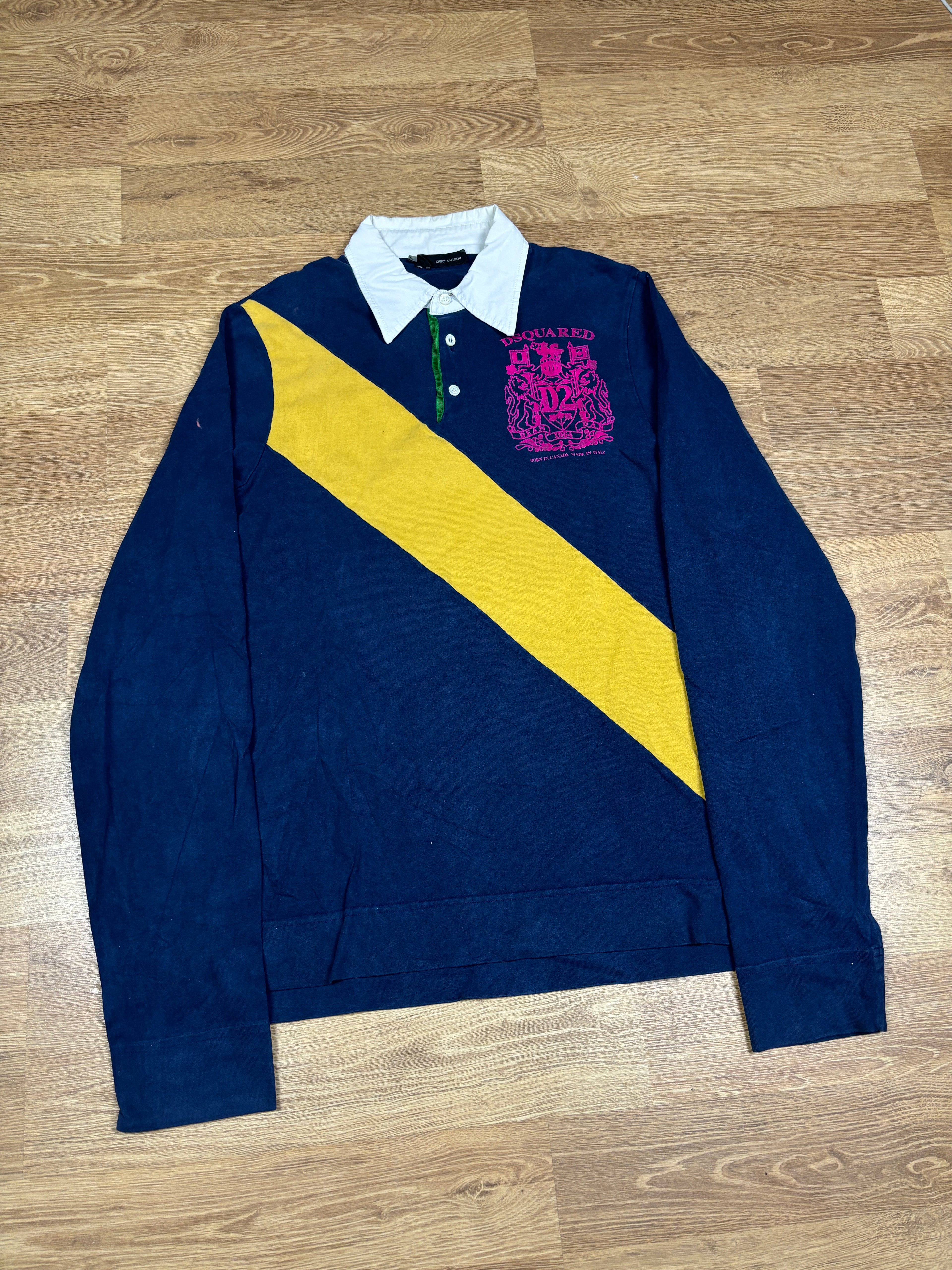 2000s Dsquared2 Crest Long Sleeve Polo
