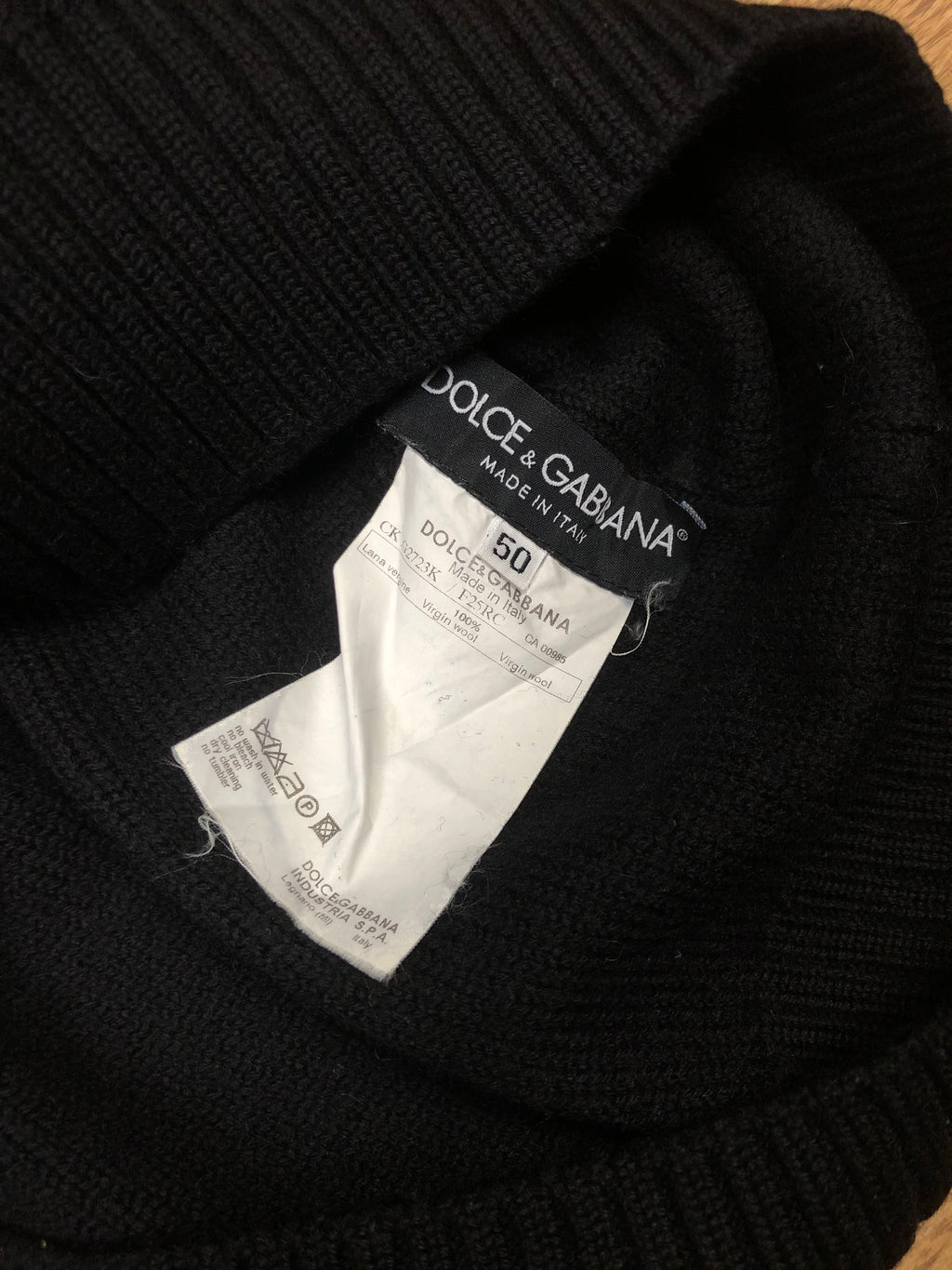 Dolce & Gabbana Zip-Detail Ribbed Wool Sweater
