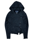 Chaqueta con capucha y cremallera técnica asimétrica Armani Jeans de los 2000