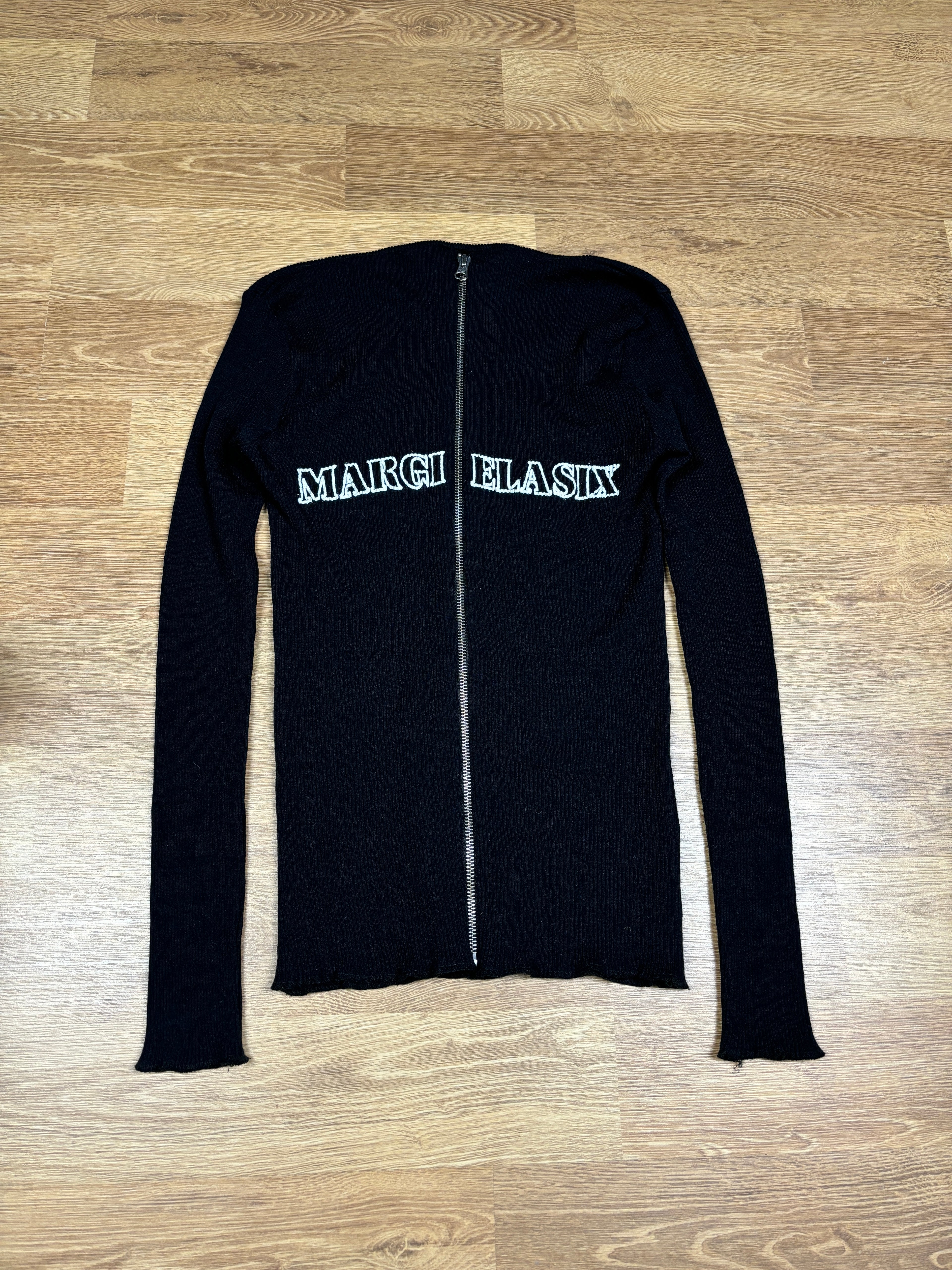 Maison Margiela MM6 Logo Zip Knit Sweater