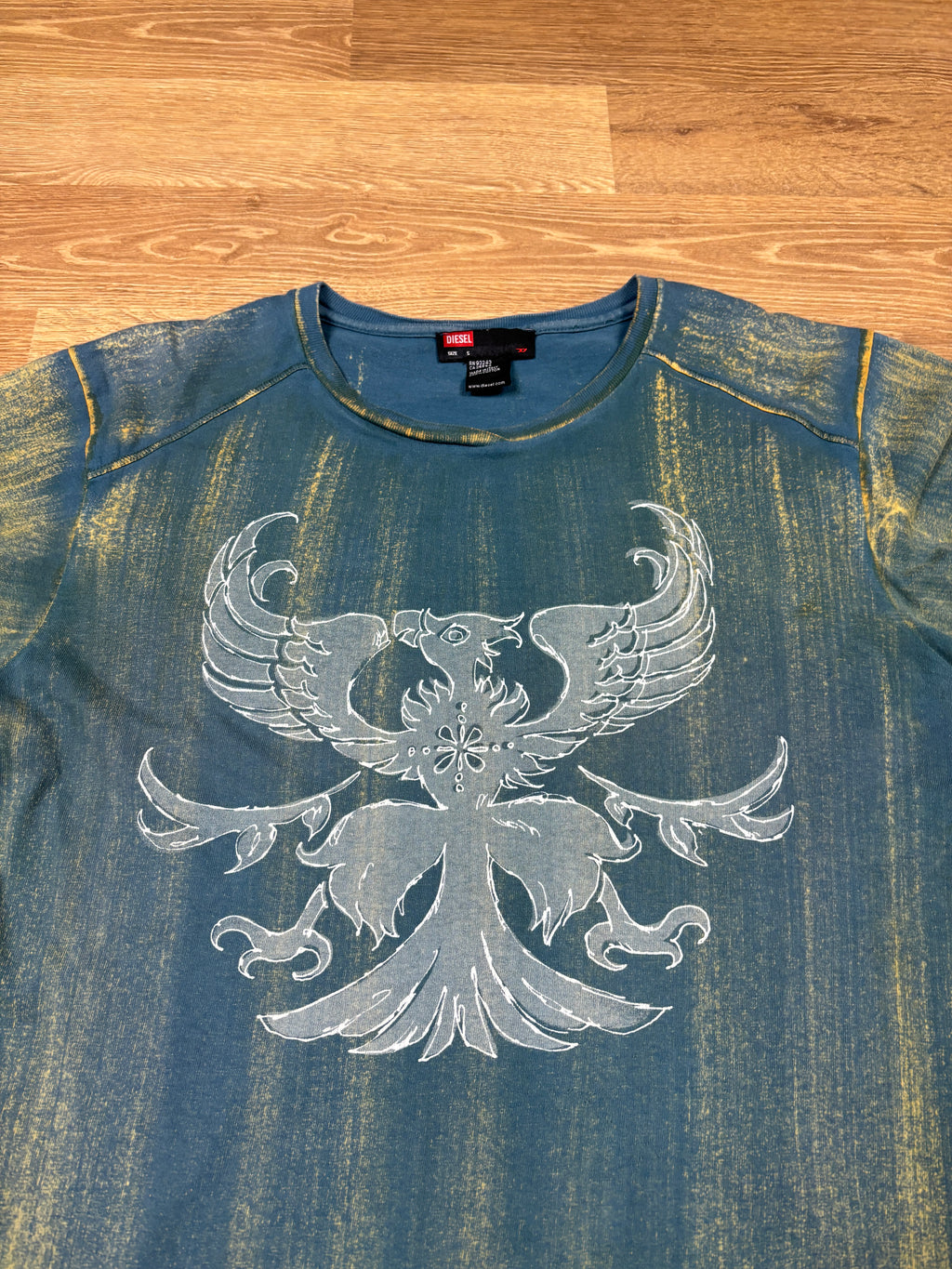 Diesel 2000s Distressed Eagle Graphic T-Shirt