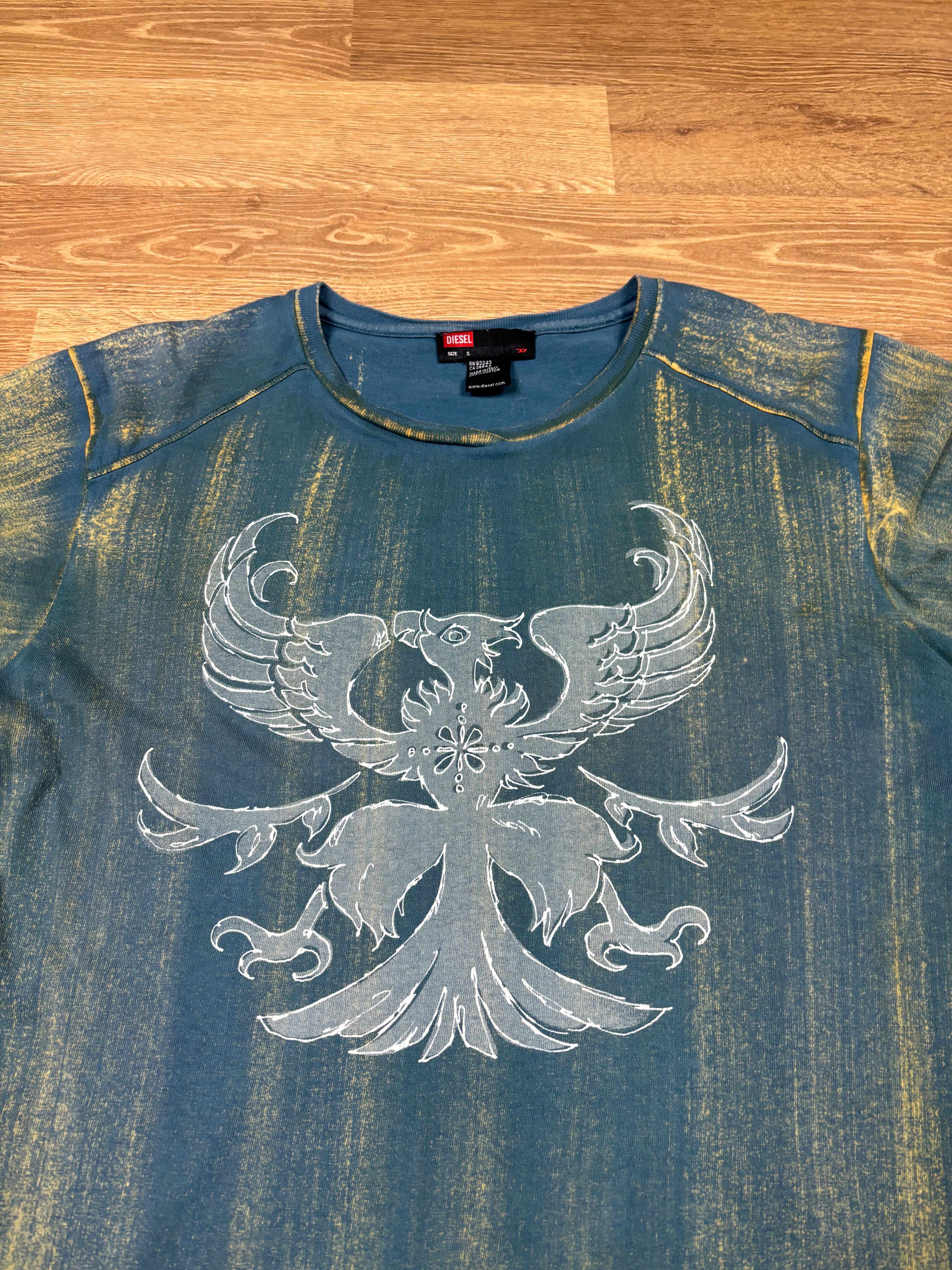 Diesel 2000s Distressed Eagle Graphic T-Shirt