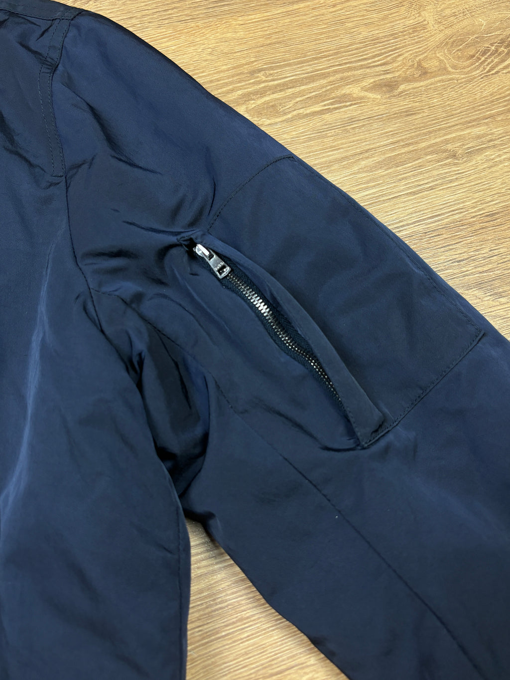 Gucci AW2011 Shearling Collar Nylon Bomber Jacket