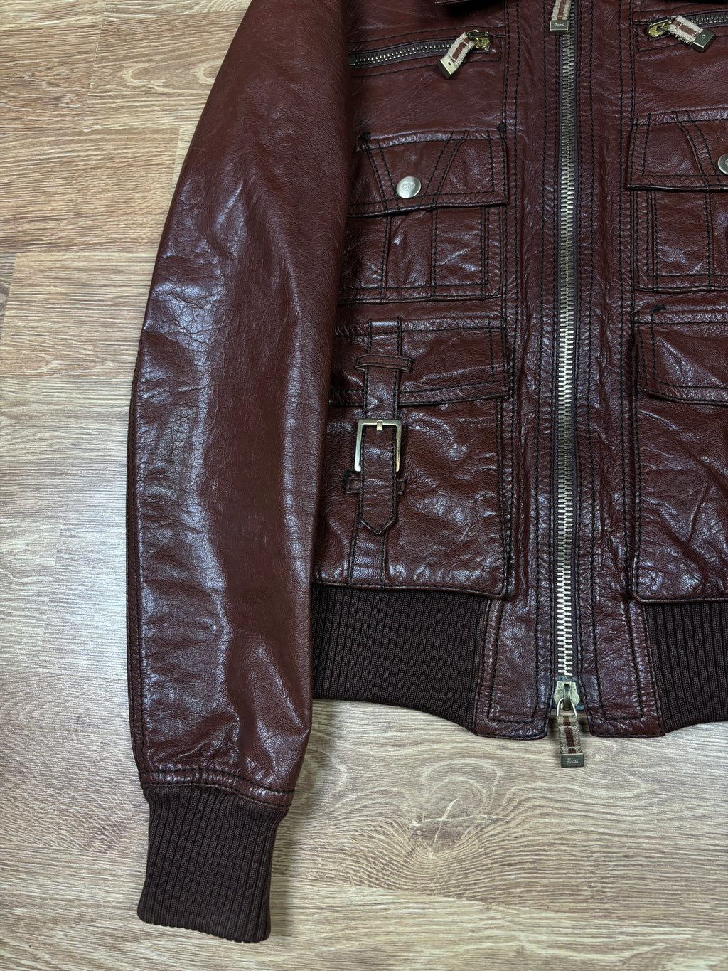 Gucci Frida Giannini Multipocket Leather Jacket