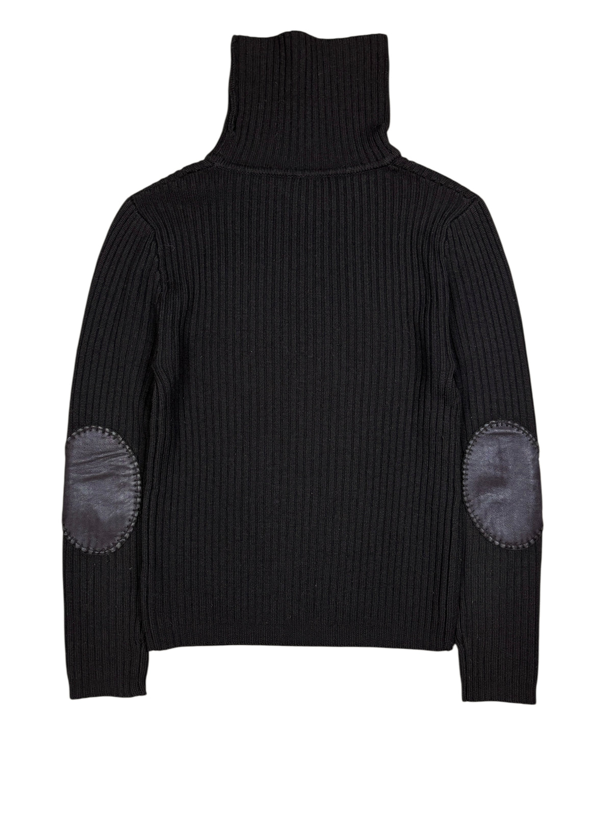 2000s Roberto Cavalli Wool Phoenix Embroidered Turtleneck