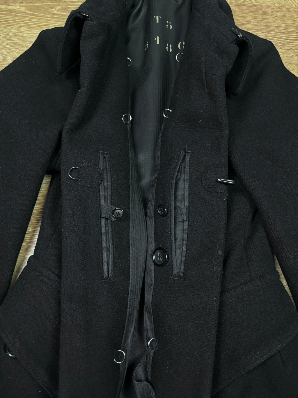 AW2006 Y's Yohji Yamamoto Abrigo de oficial de lana