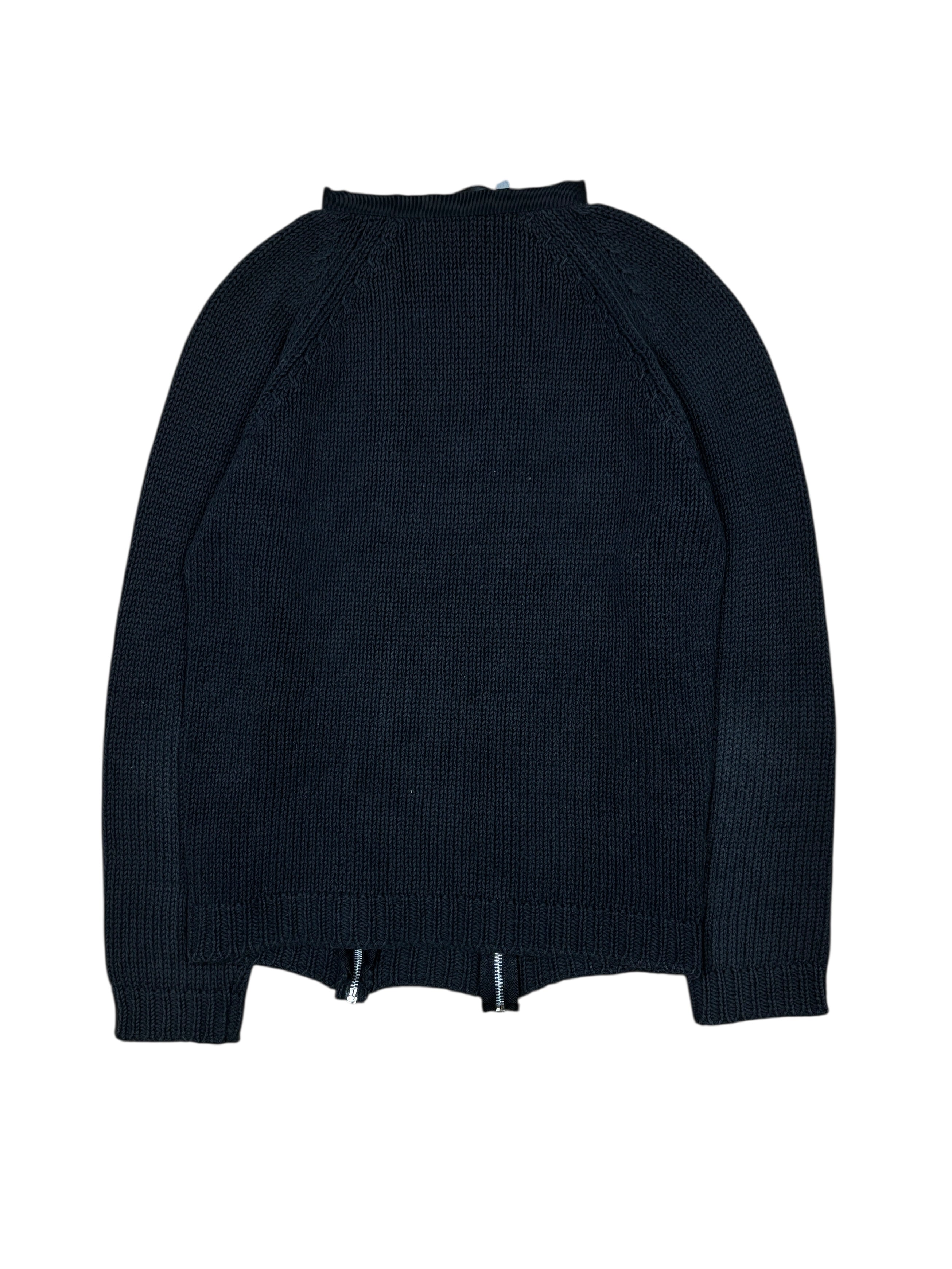 2000s Dsquared2 Double-Zip Heavy Knit Sweater