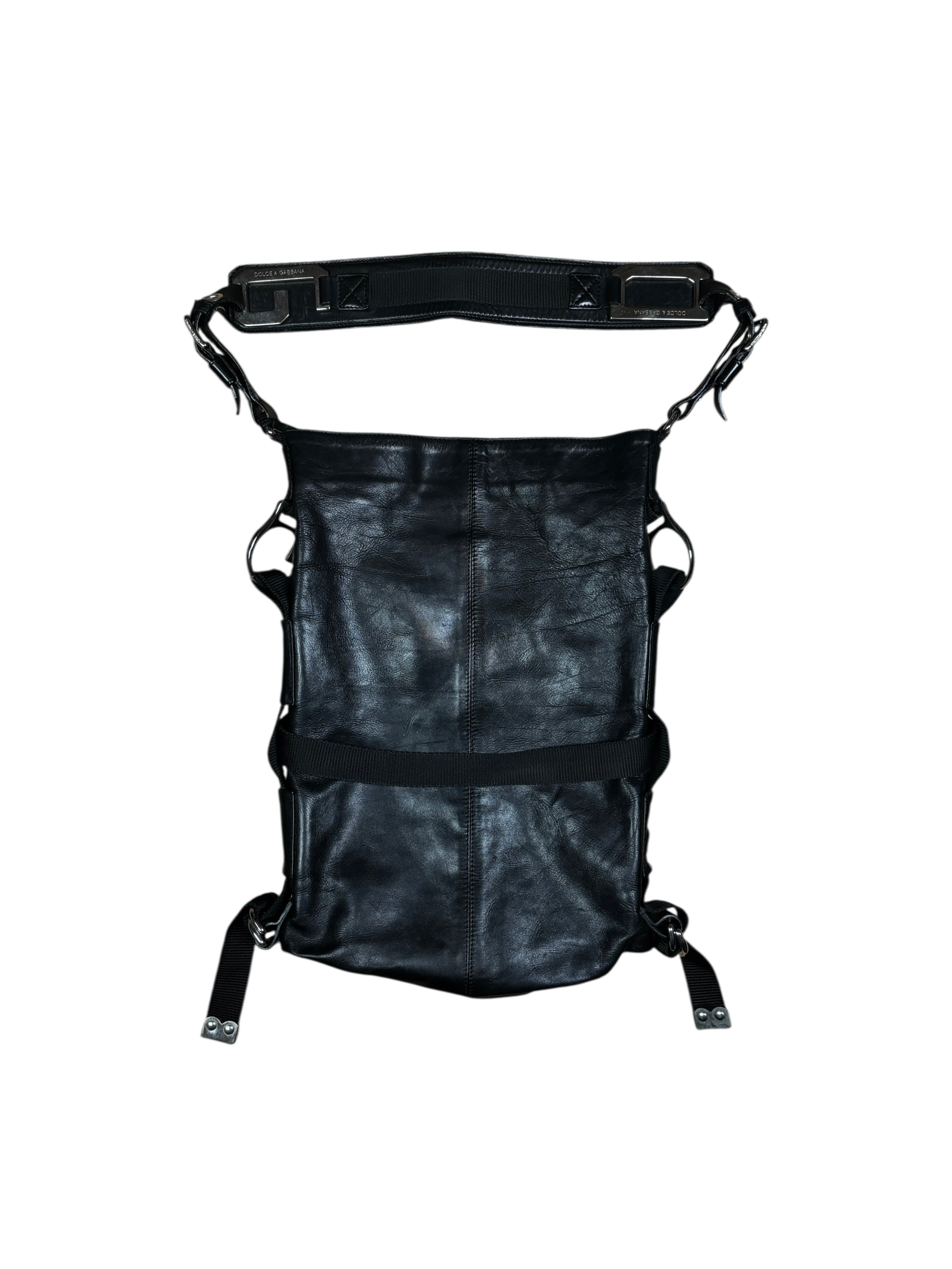 SS2003 Dolce & Gabbana Leather Bondage Shoulder Bag