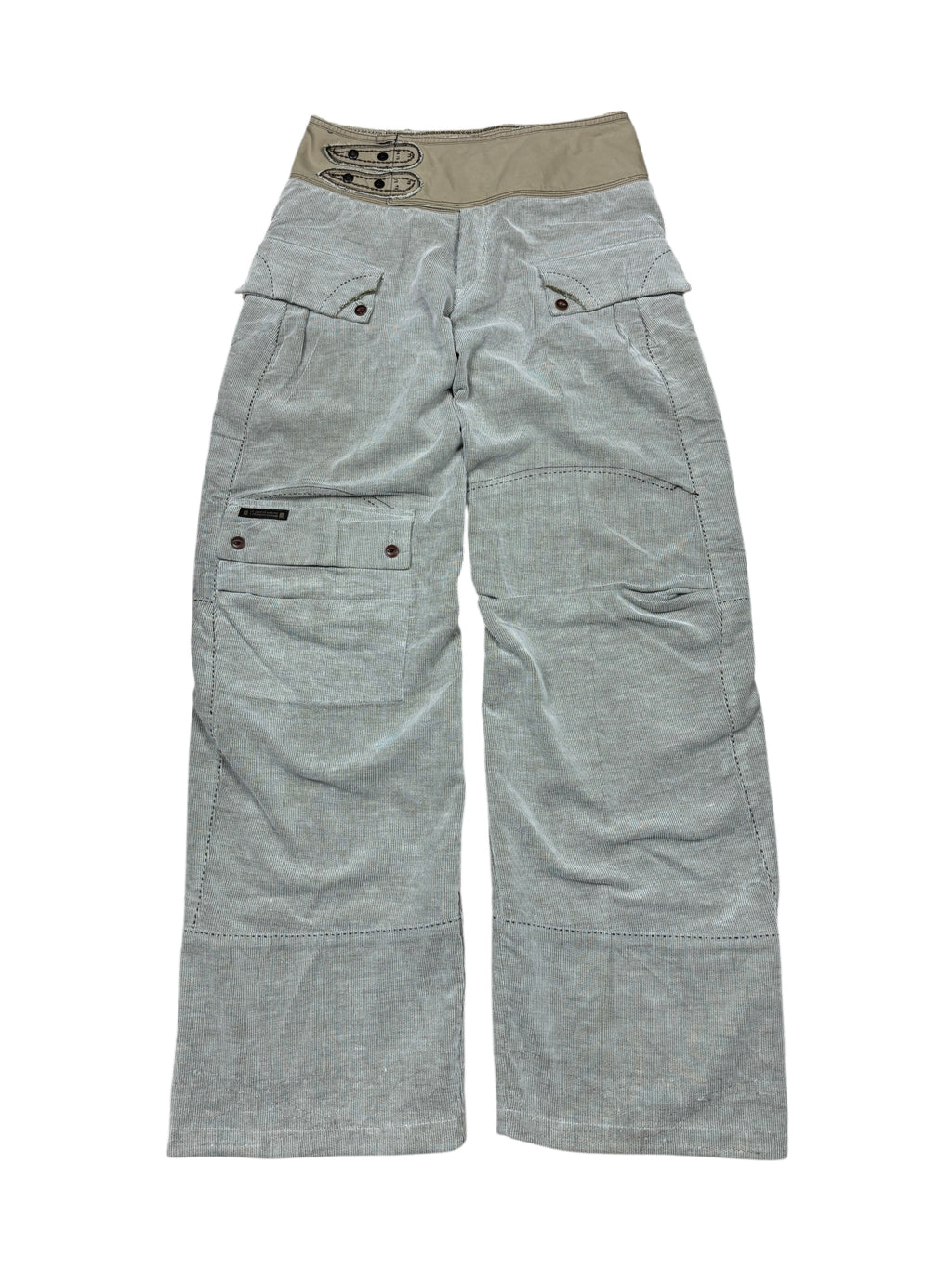 Marithé François Girbaud Wide Leg Corduroy Cargo Pants