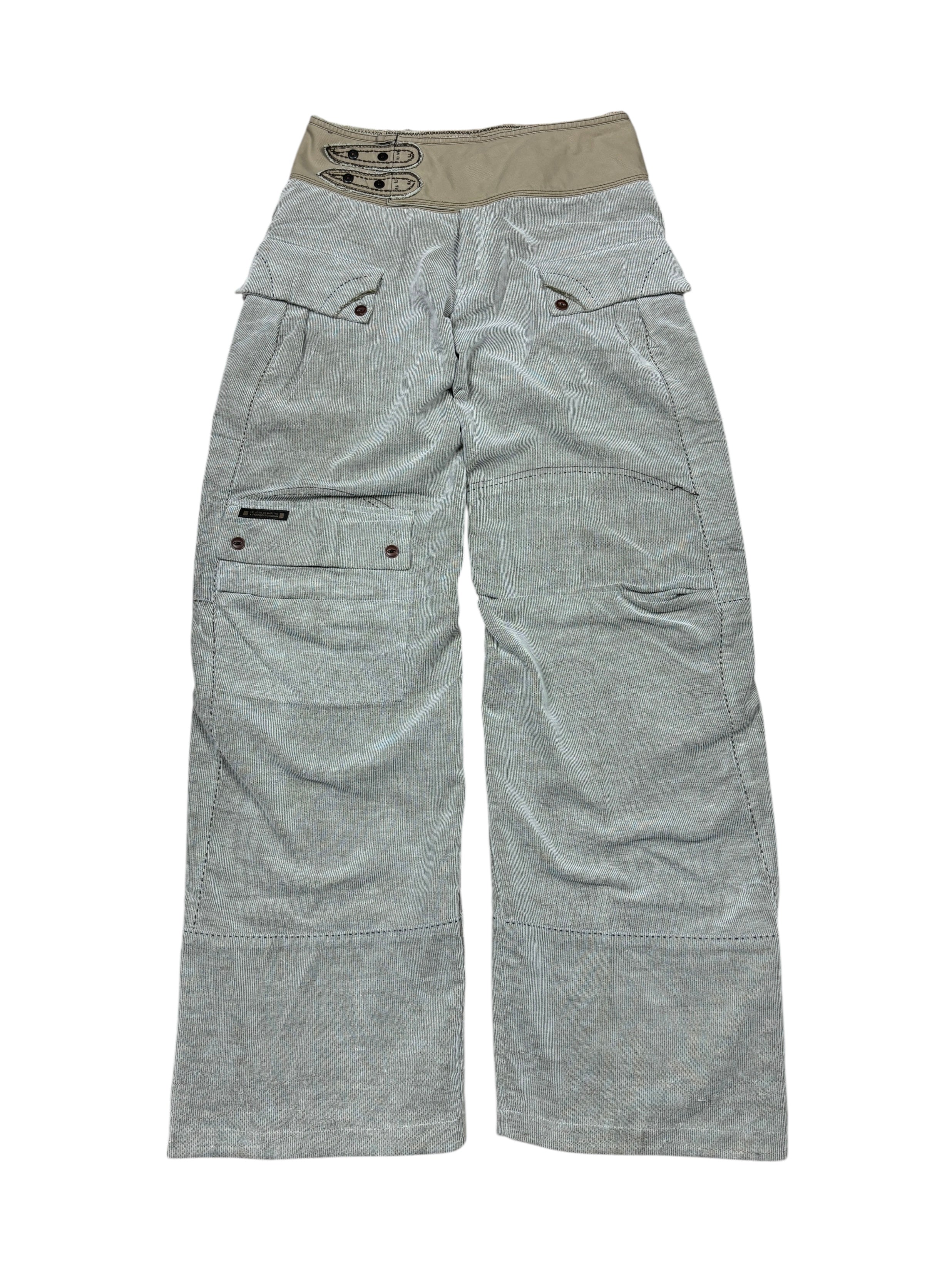 Marithé François Girbaud Wide Leg Corduroy Cargo Pants