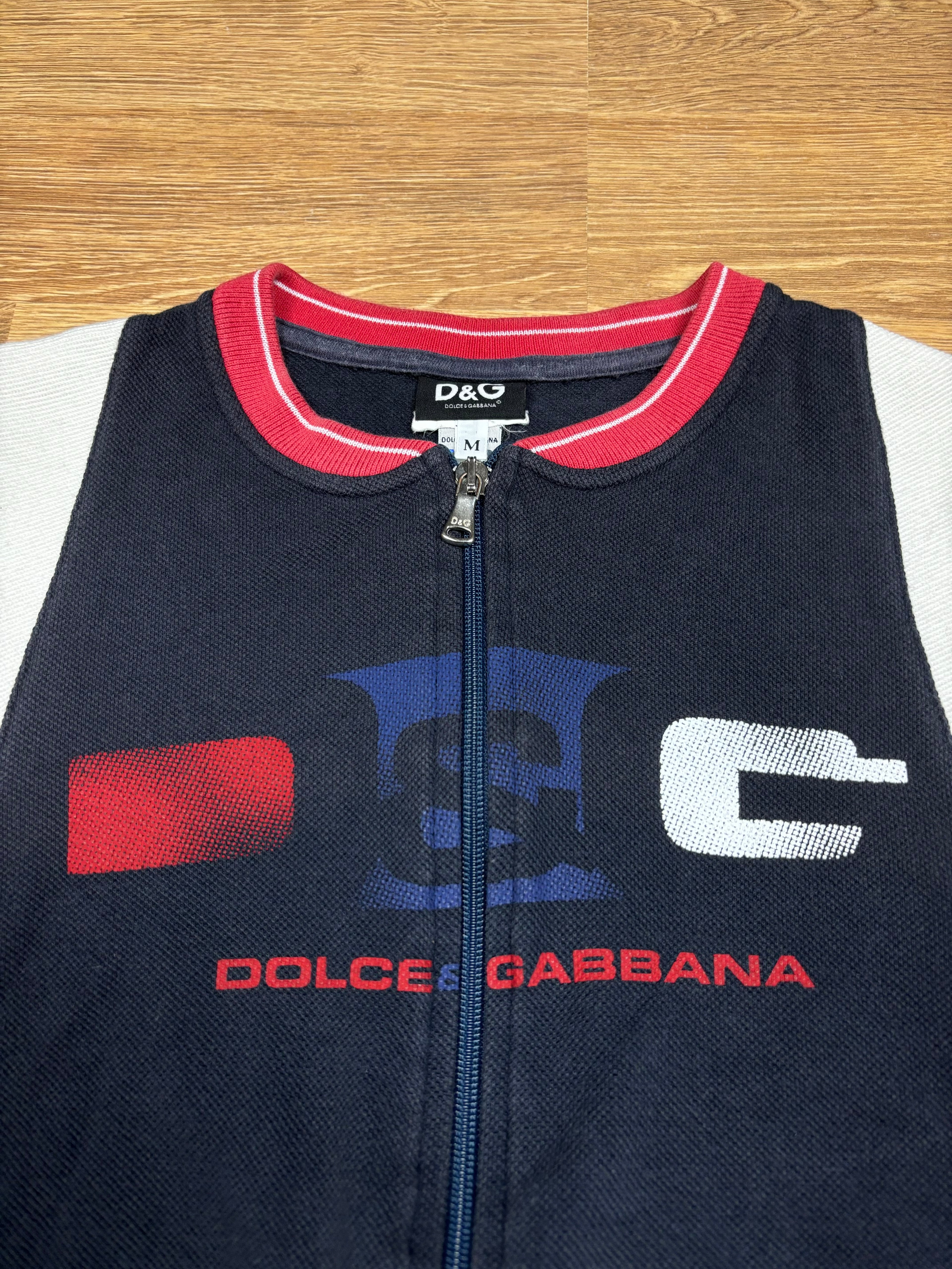 Sudadera Dolce & Gabbana con cremallera y gráficos de los 2000
