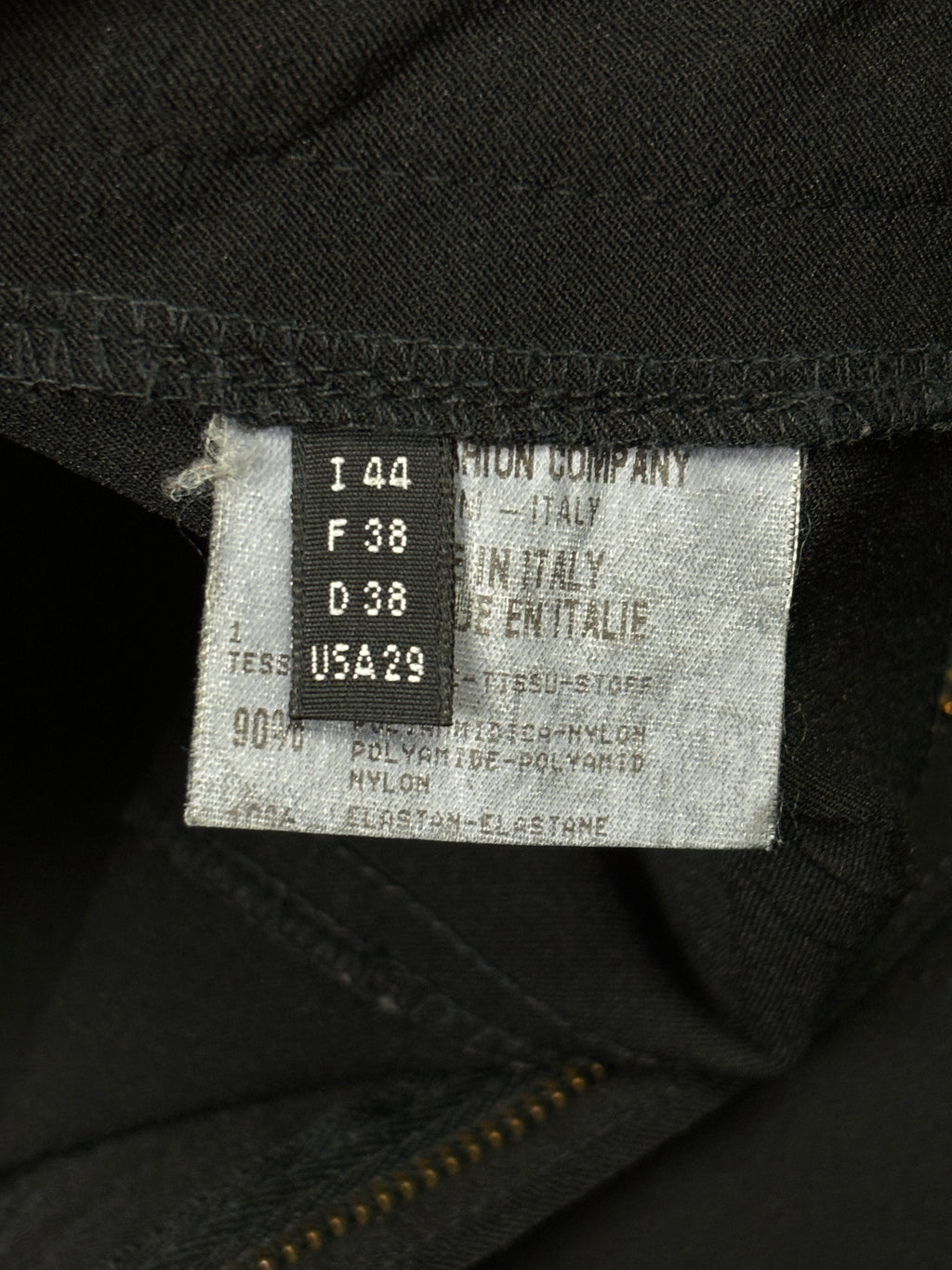 2000s Marithé François Girbaud Black Wide Leg Zip Trousers