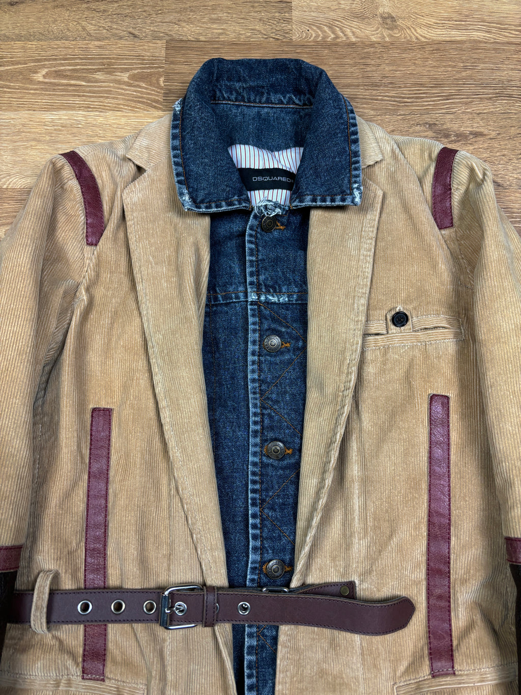 Dsquared2 AW2002 Runway Corduroy Denim Coat