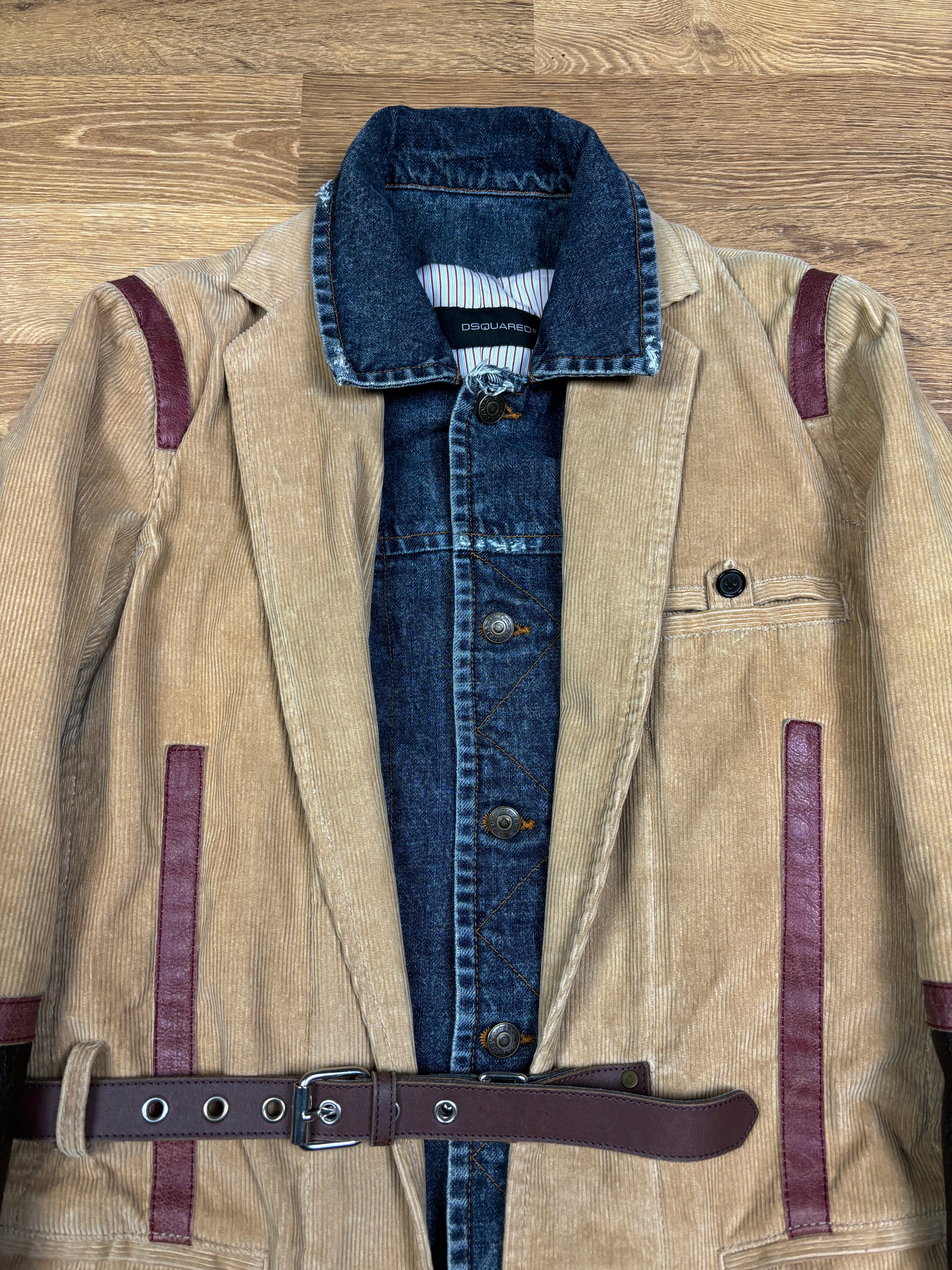 Dsquared2 AW2002 Runway Corduroy Denim Coat