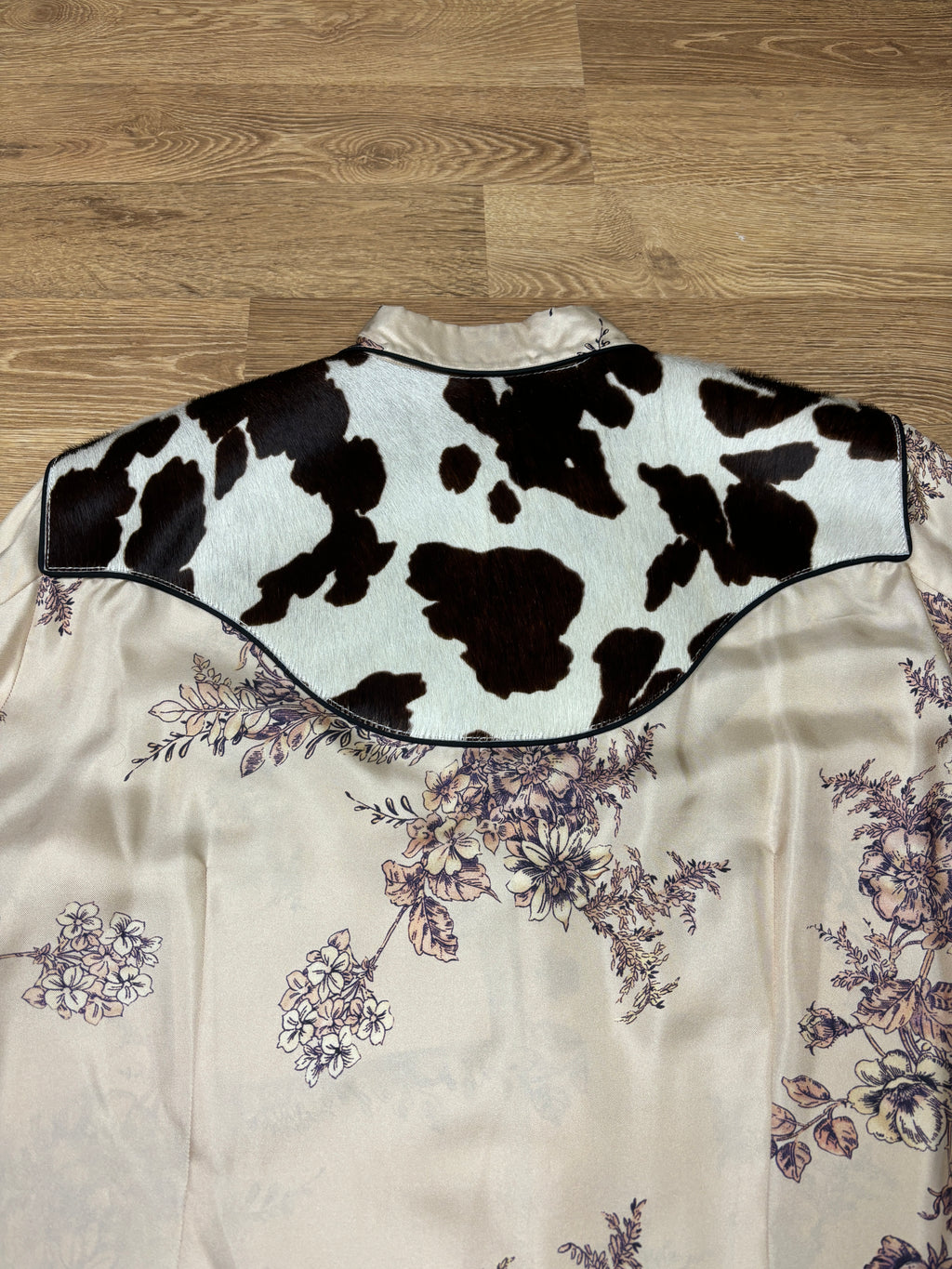 Dsquared2 FW2018 Runway Silk & Cowhide Western Shirt