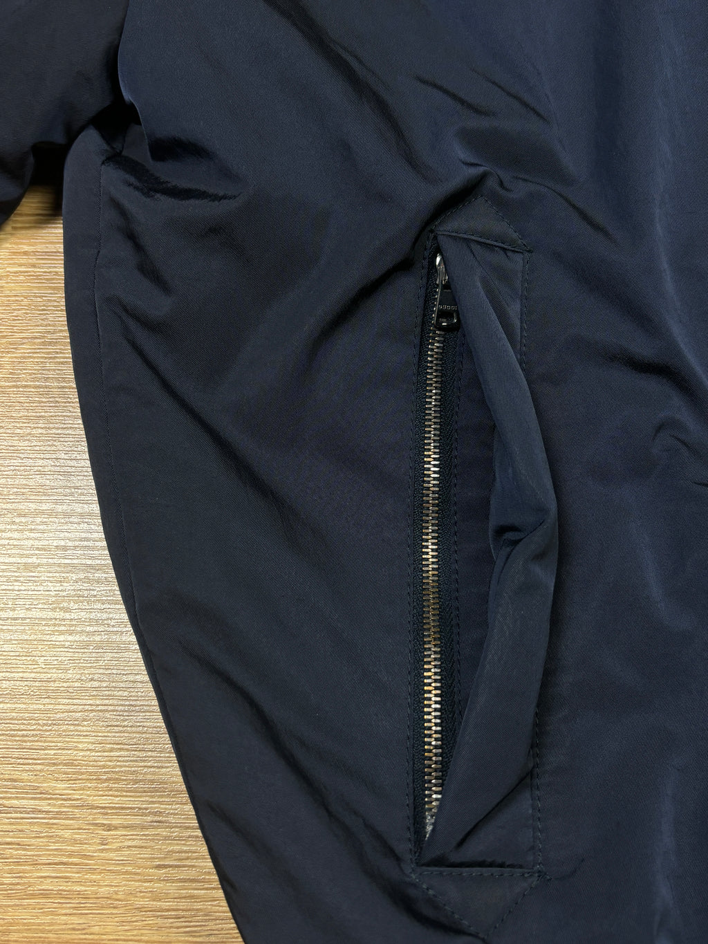 Gucci AW2011 Shearling Collar Nylon Bomber Jacket