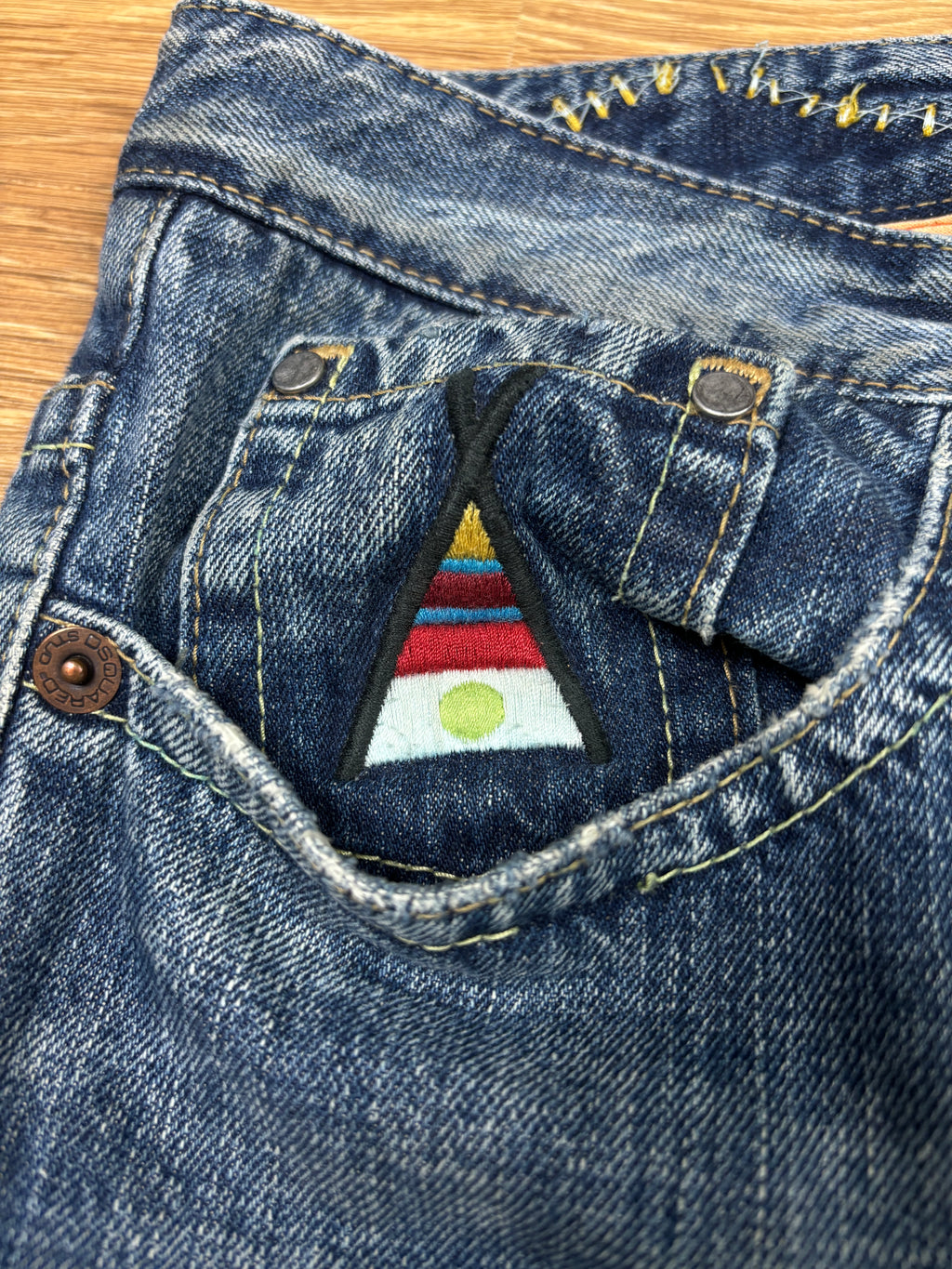 2000s Dsquared2 Embroidered Straight Leg Jeans