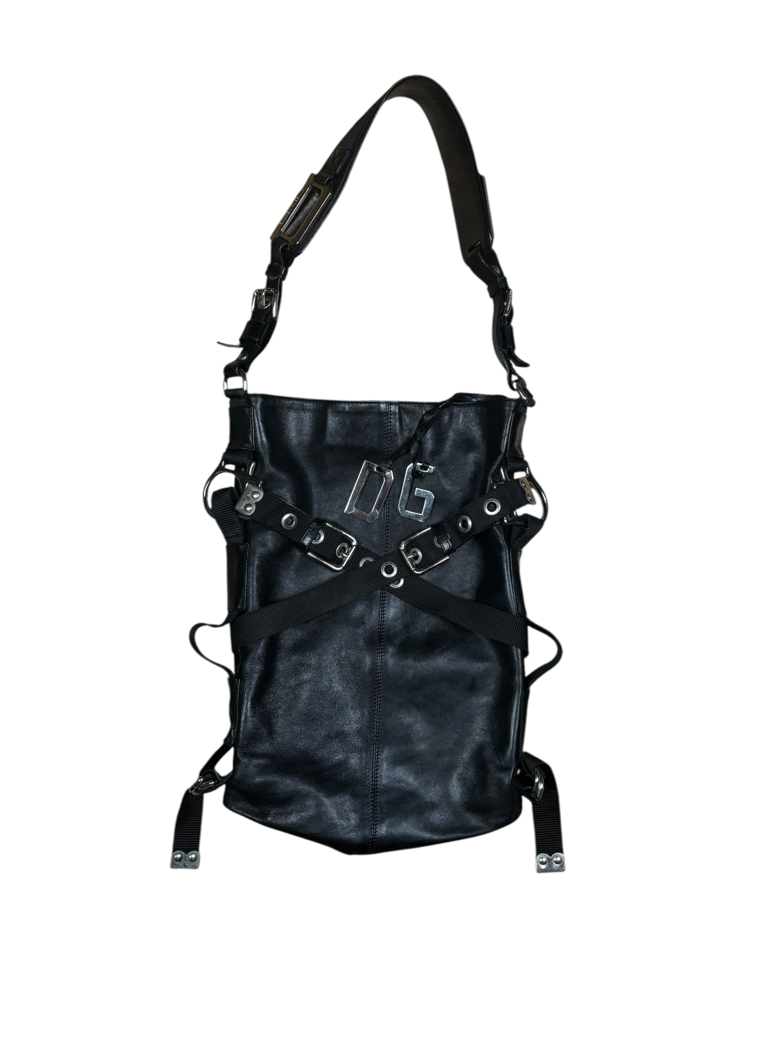 SS2003 Dolce & Gabbana Leather Bondage Shoulder Bag