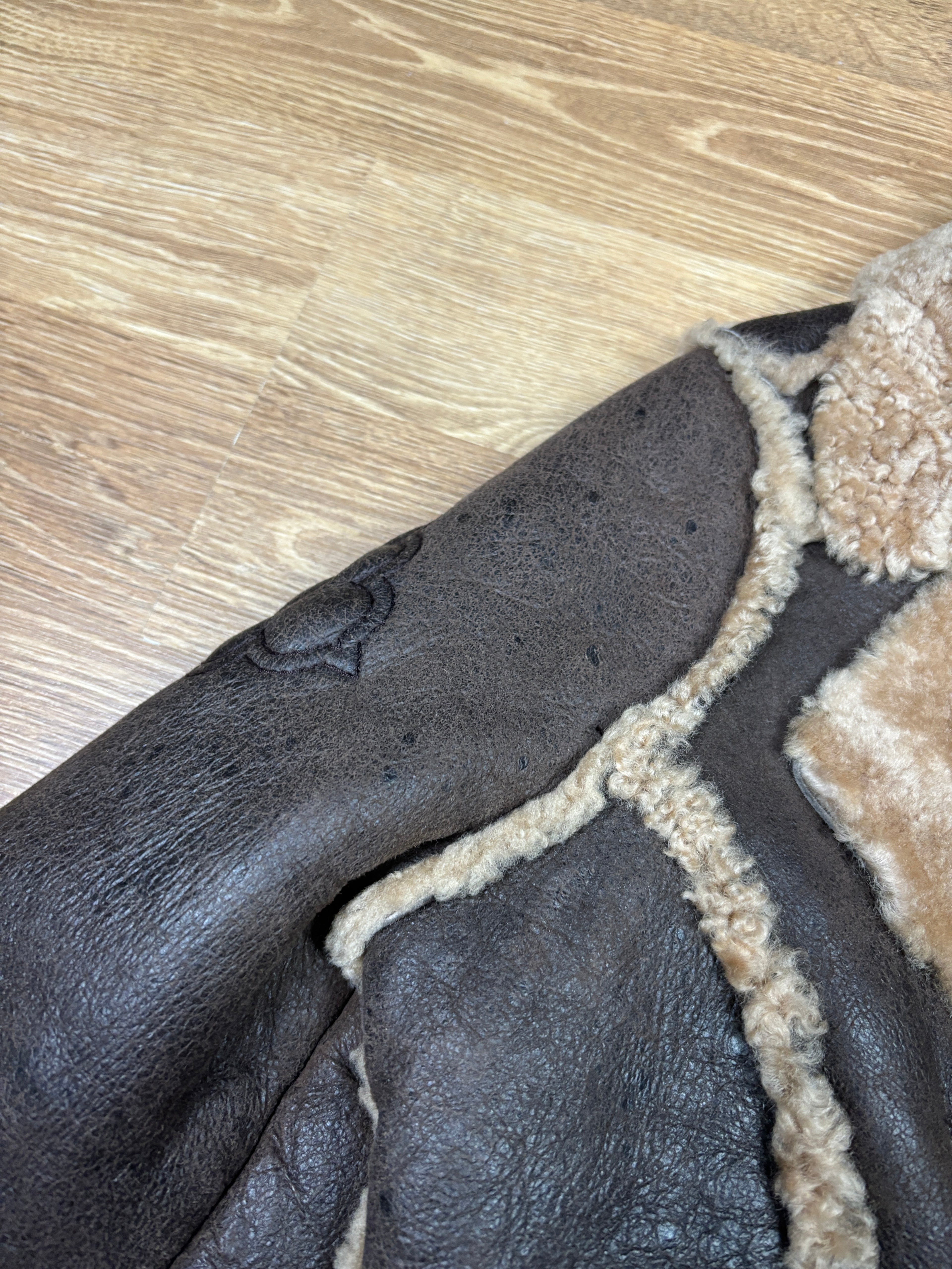 2000s Diesel Shearling Leather Aviator Jacket