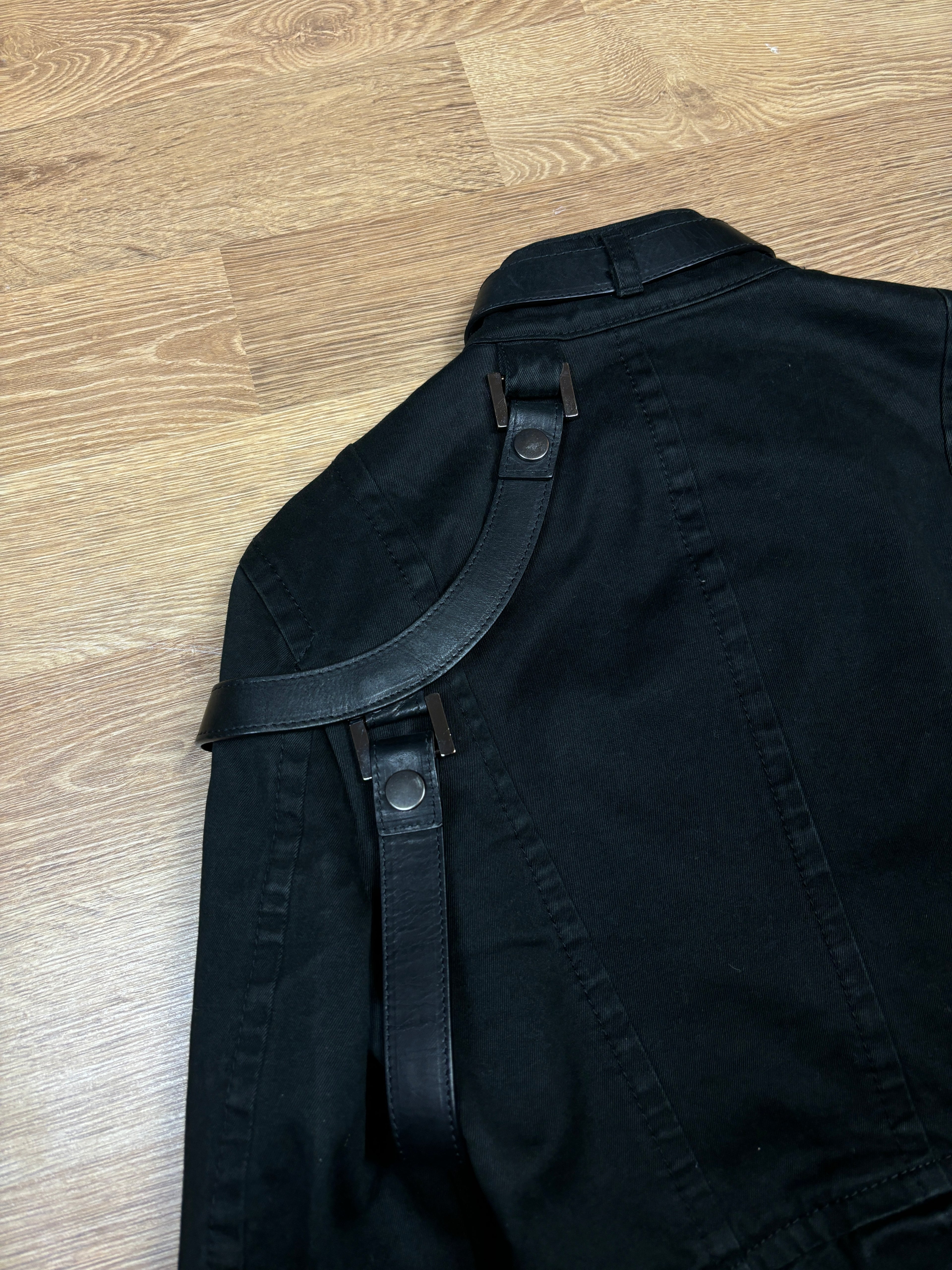 AW2003 Dsquared Runway Leather Harness Bondage Jacket