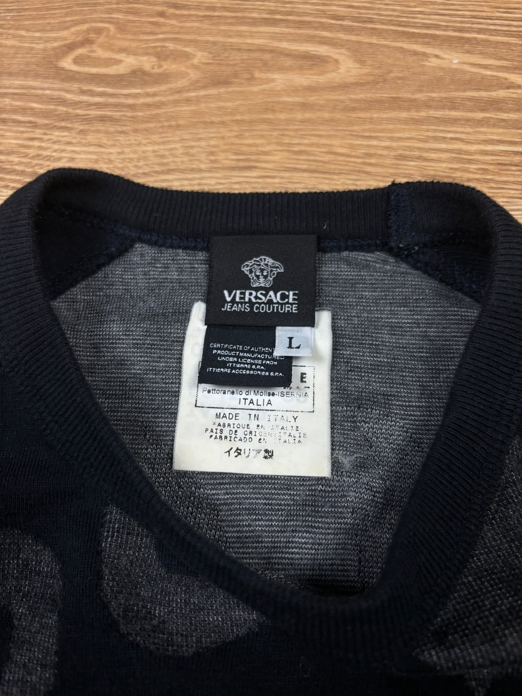 2000s Versace Jeans Gothic Logo T-Shirt