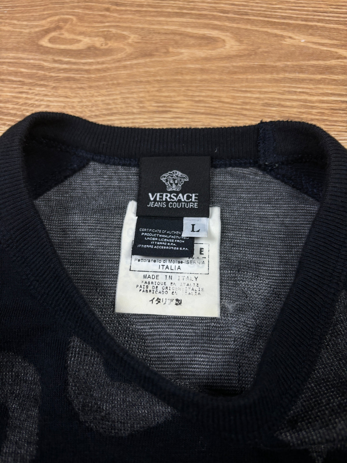 2000s Versace Jeans Gothic Logo T-Shirt