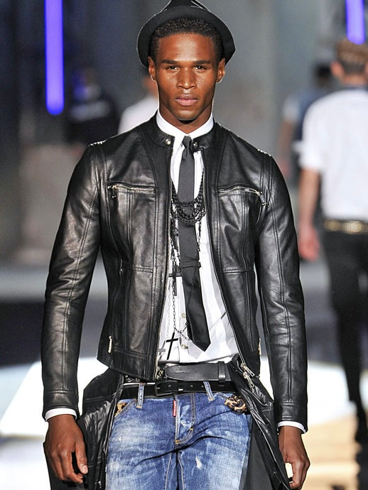 Dsquared2 SS2013 Runway Leather Biker Jacket