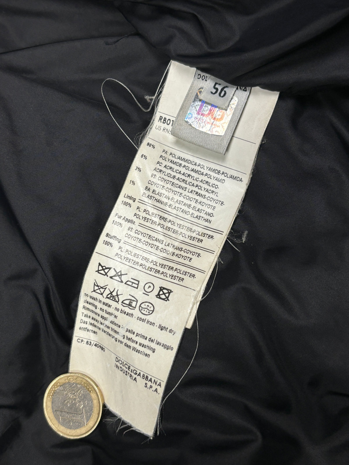 2000s Dolce & Gabbana Black Puffer Jacket